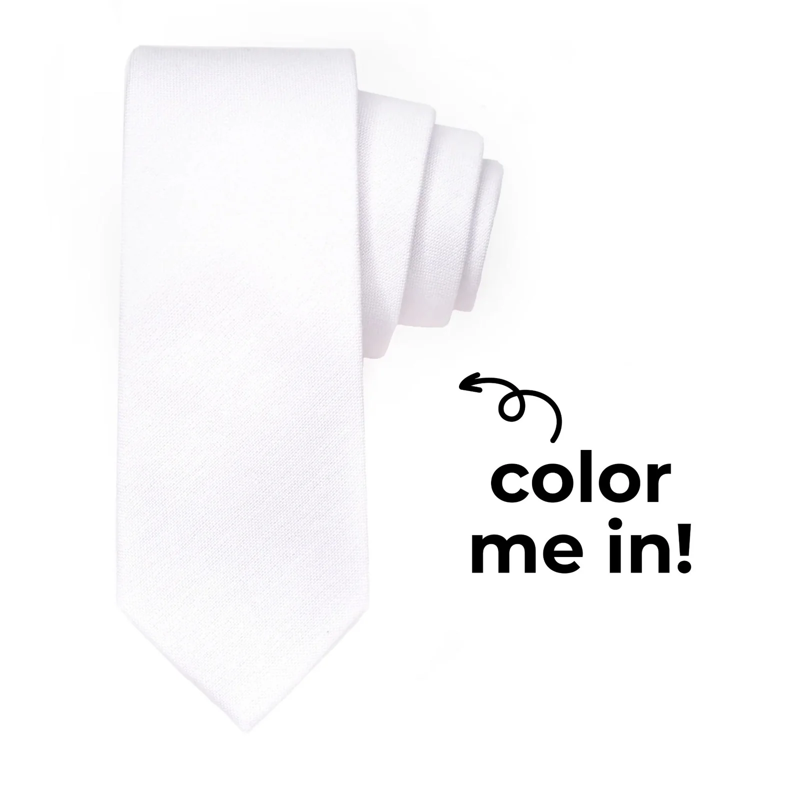 Coloring Tie - White