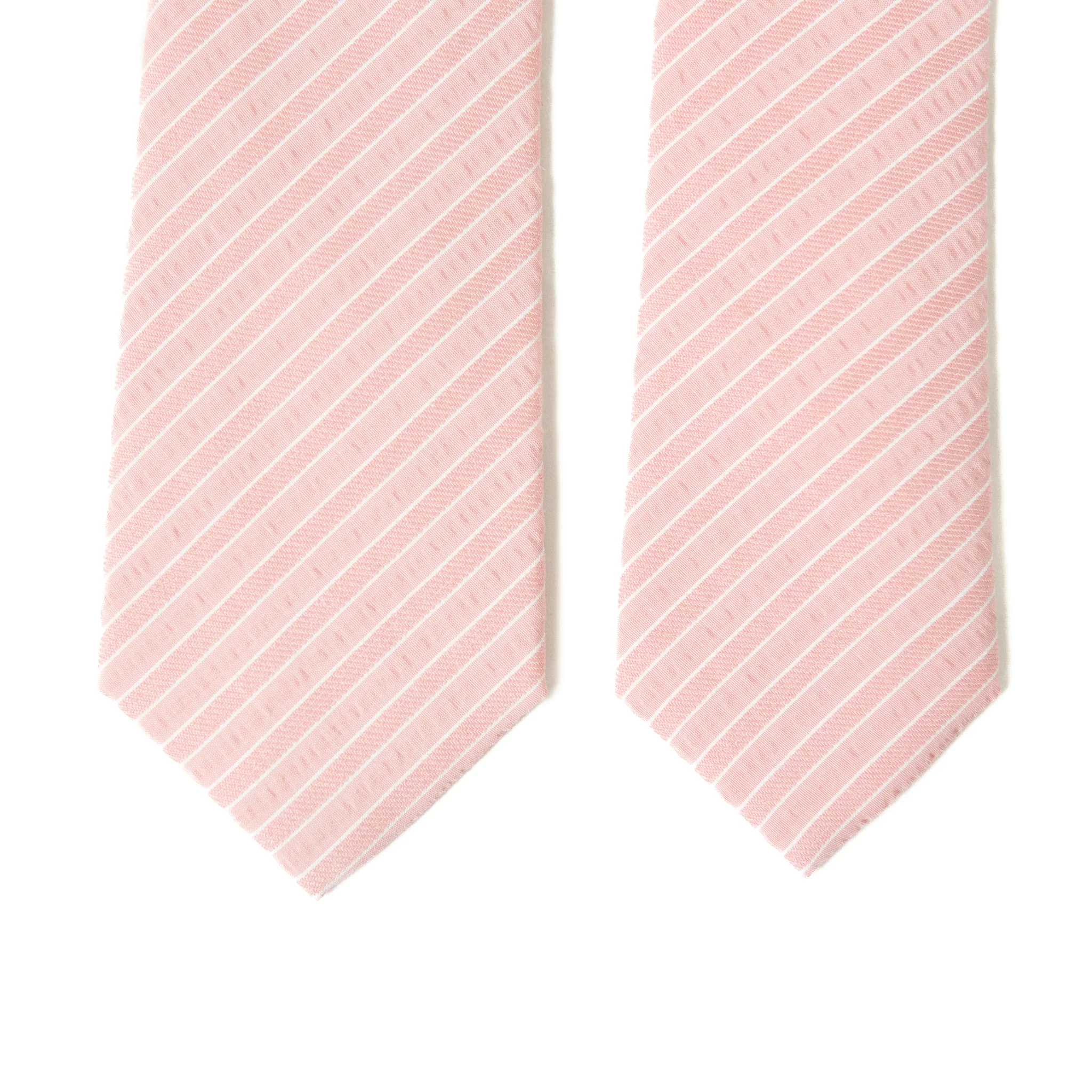 Coral Stripe Men's Tie - Image 5