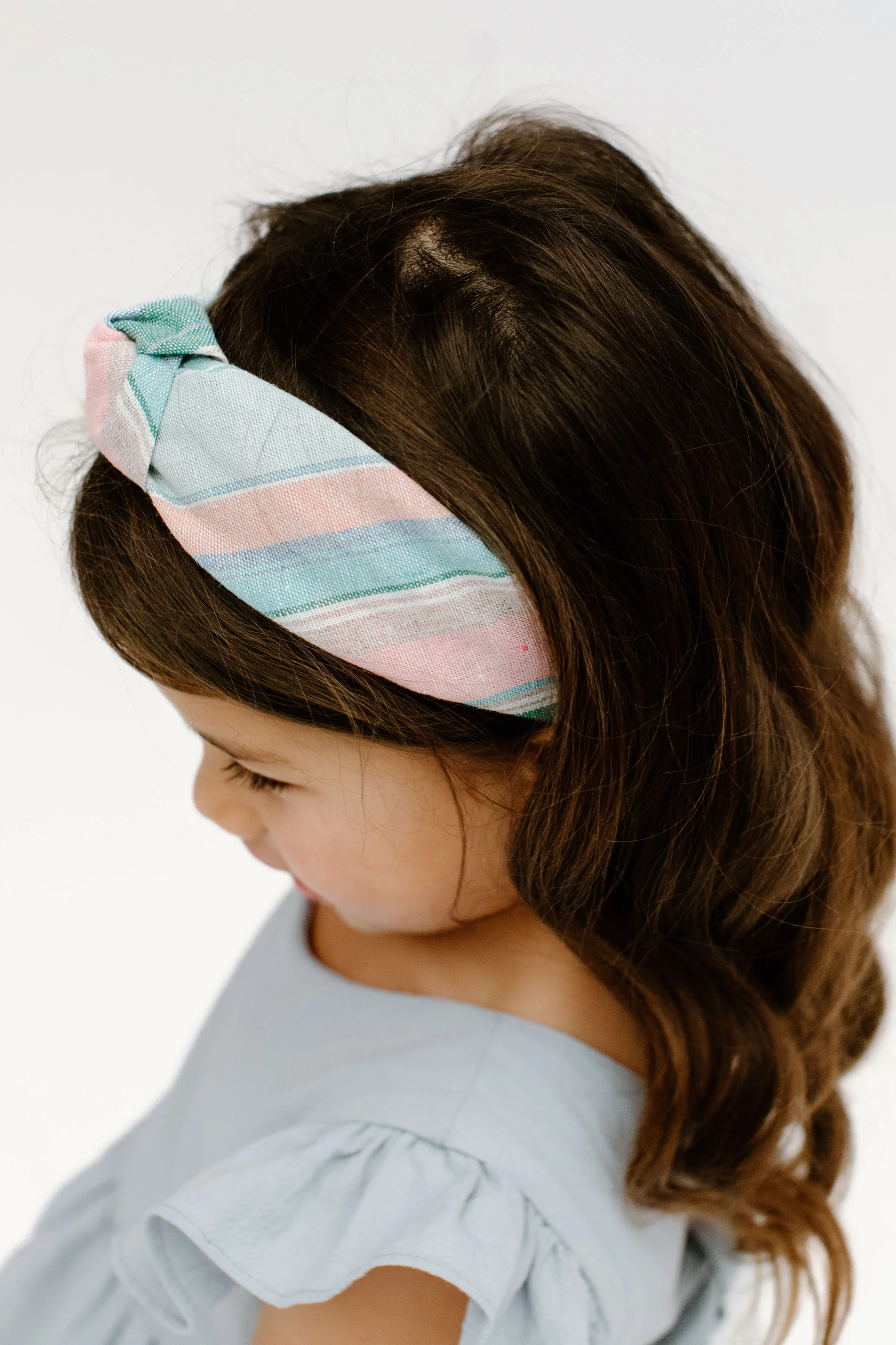 Easter Basket Stripe Knotted Headband - Image 4