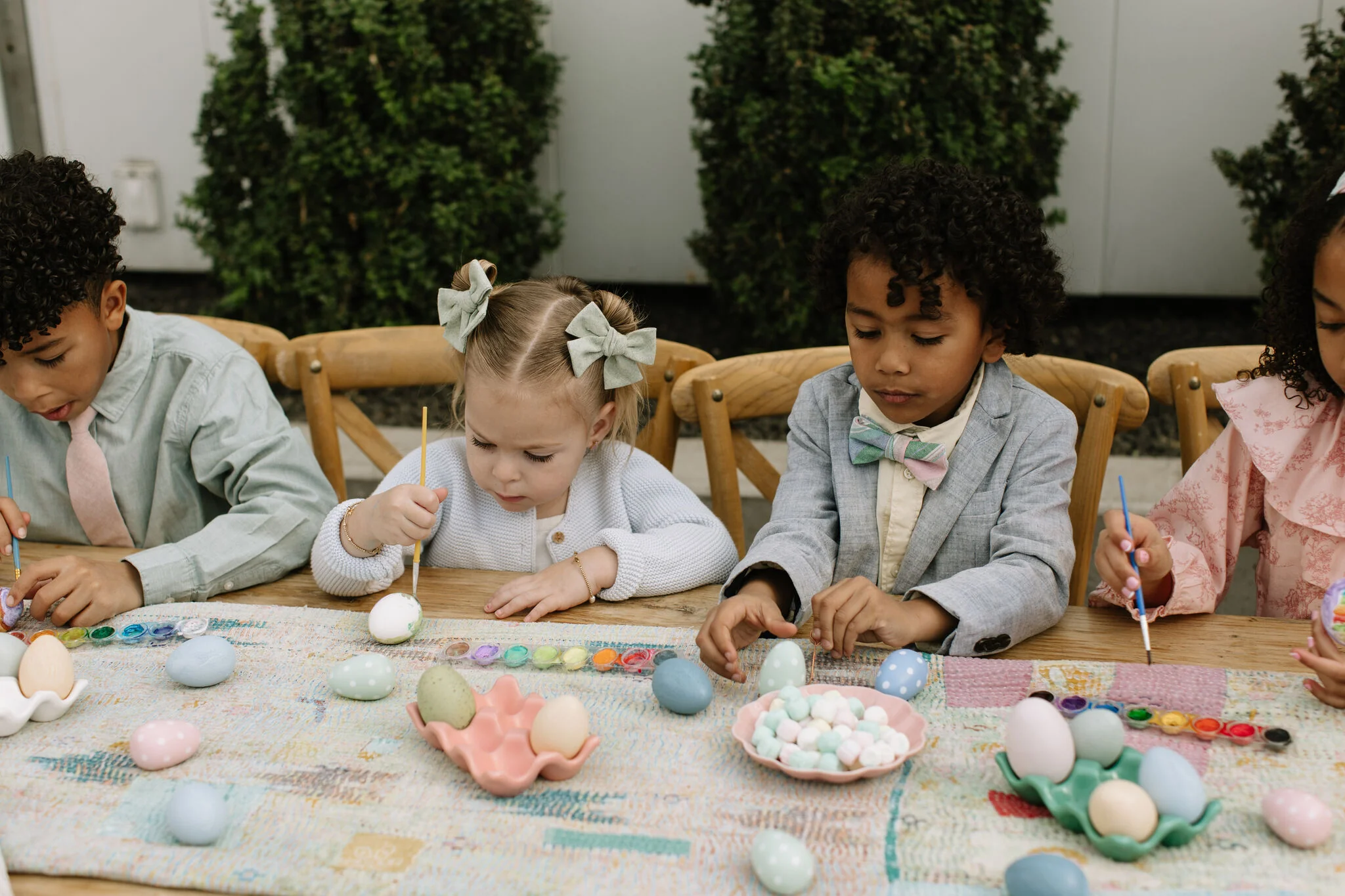 Easter Basket Stripe Knotted Headband - Image 8