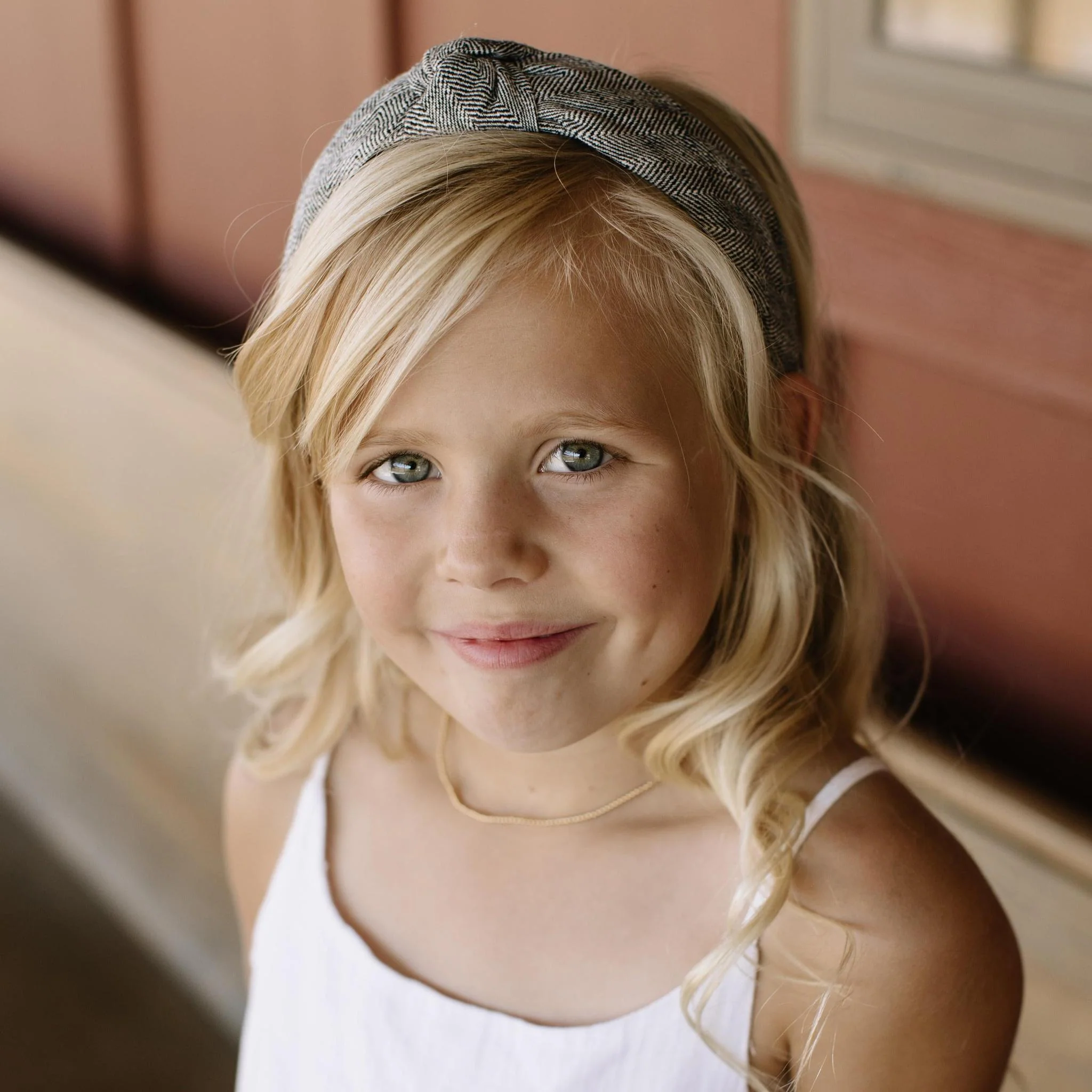 Ebony Tweed Knotted Headband - Image 2