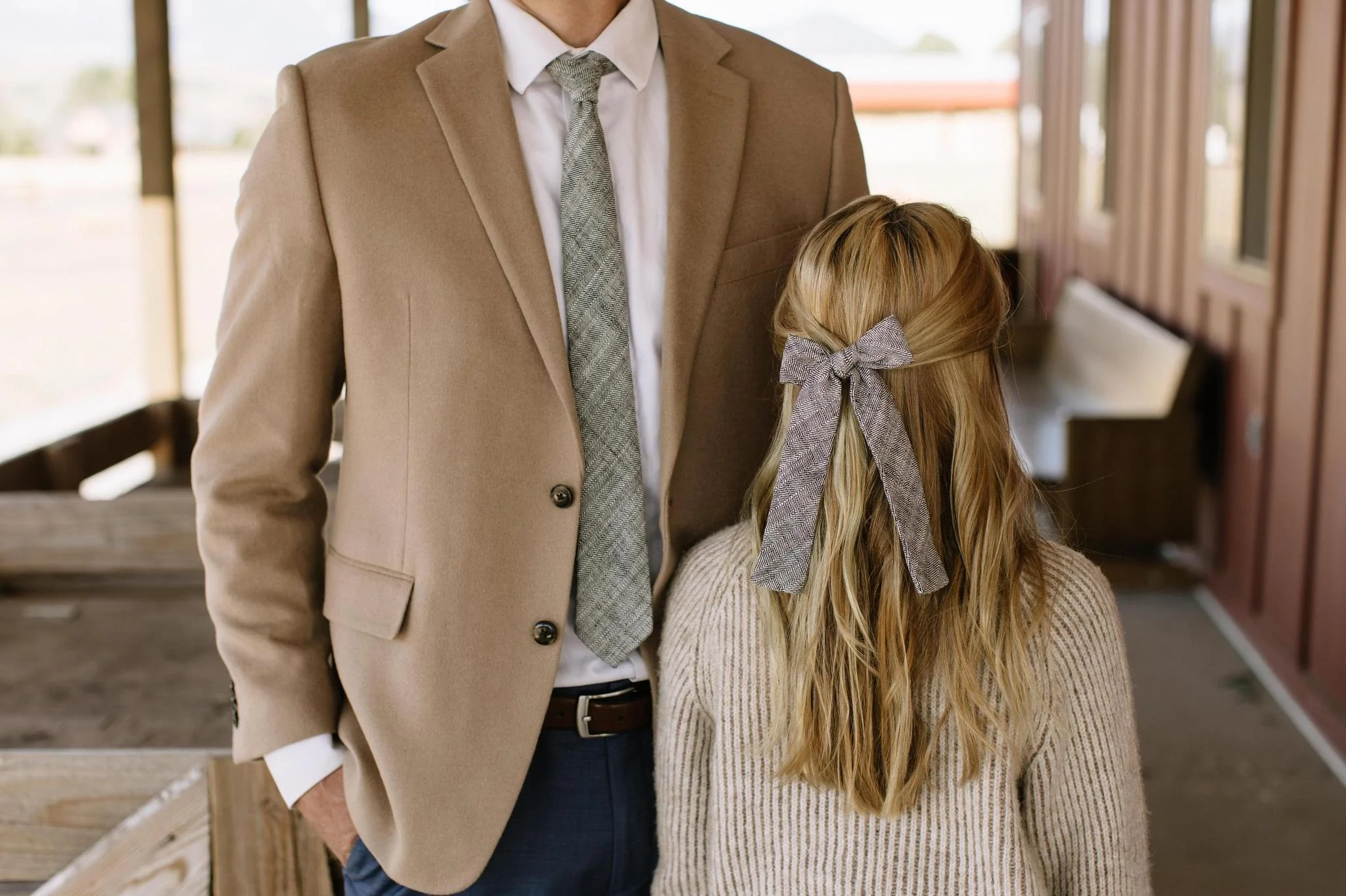 Ebony Tweed Men's Tie - Image 2