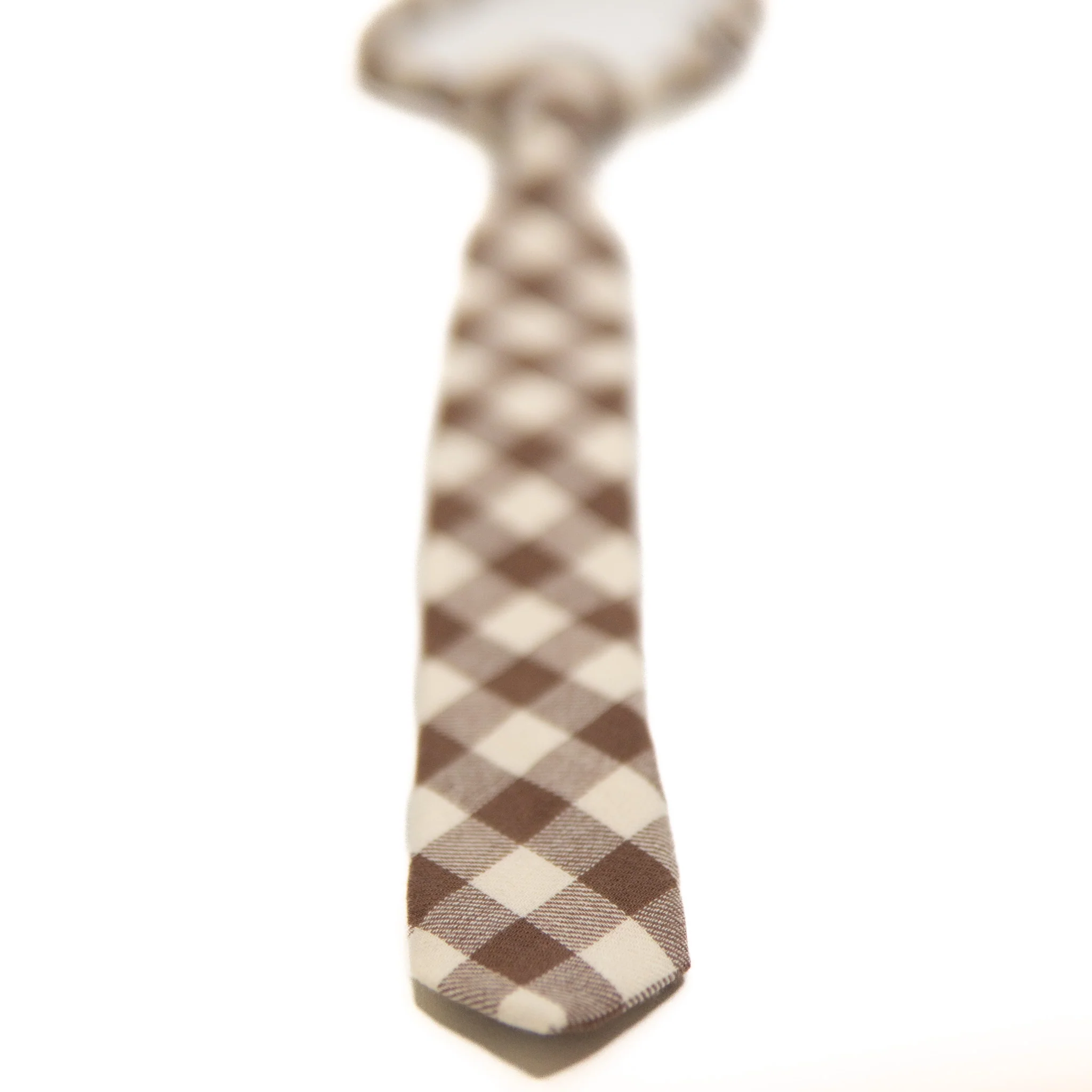Fawn Gingham Boys Tie - Image 4