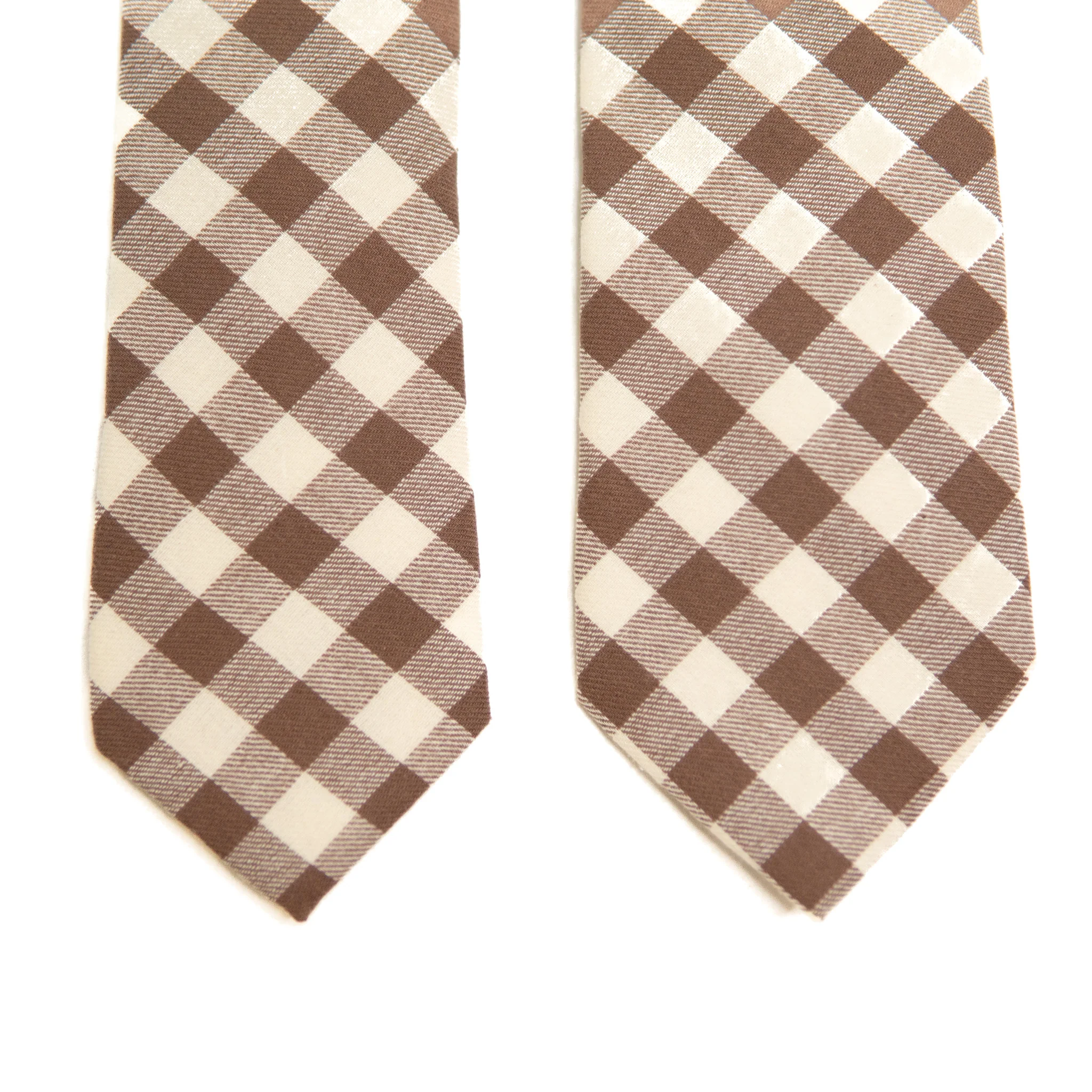 Fawn Gingham Men's Tie - Image 4