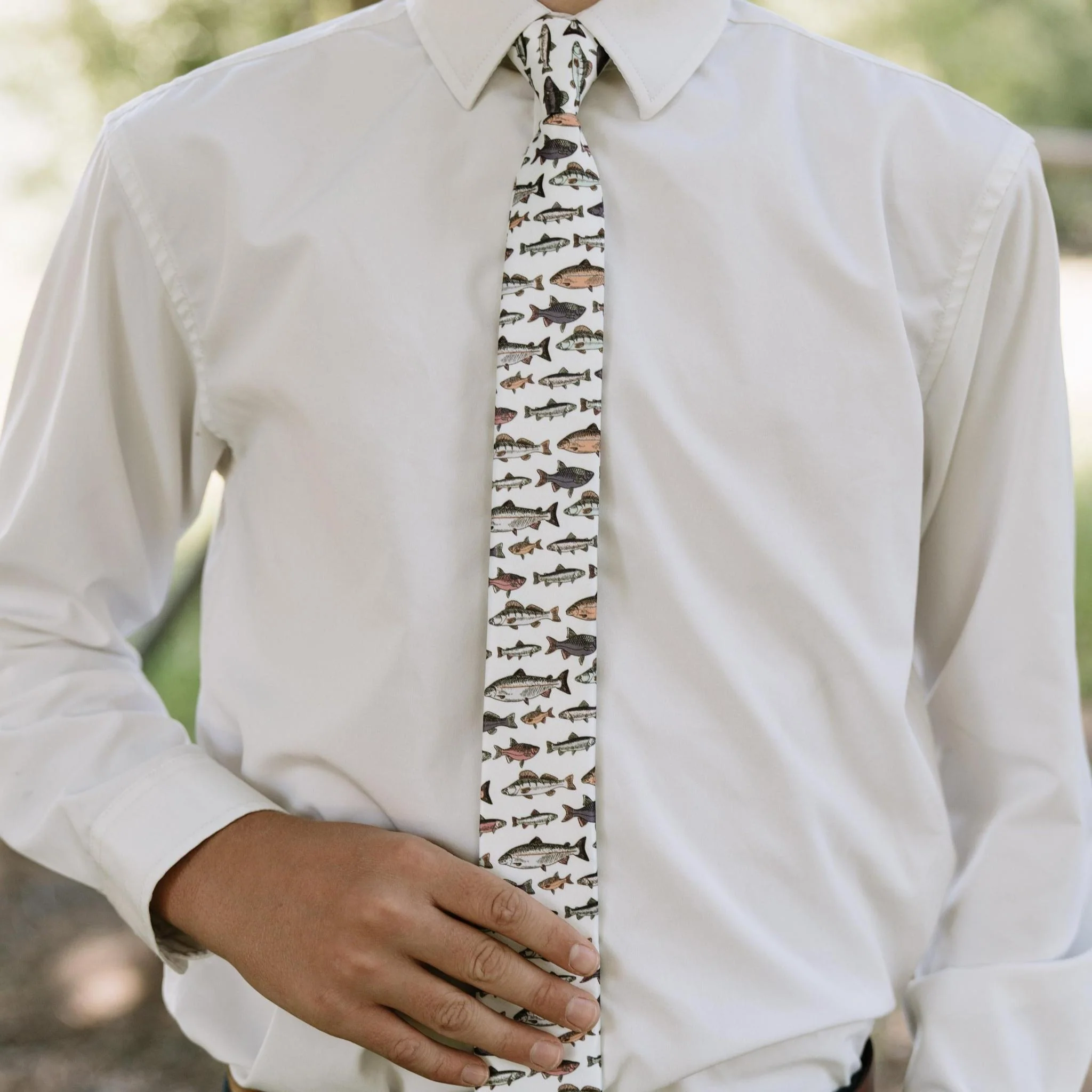 Fish On! Men's Tie - Image 4