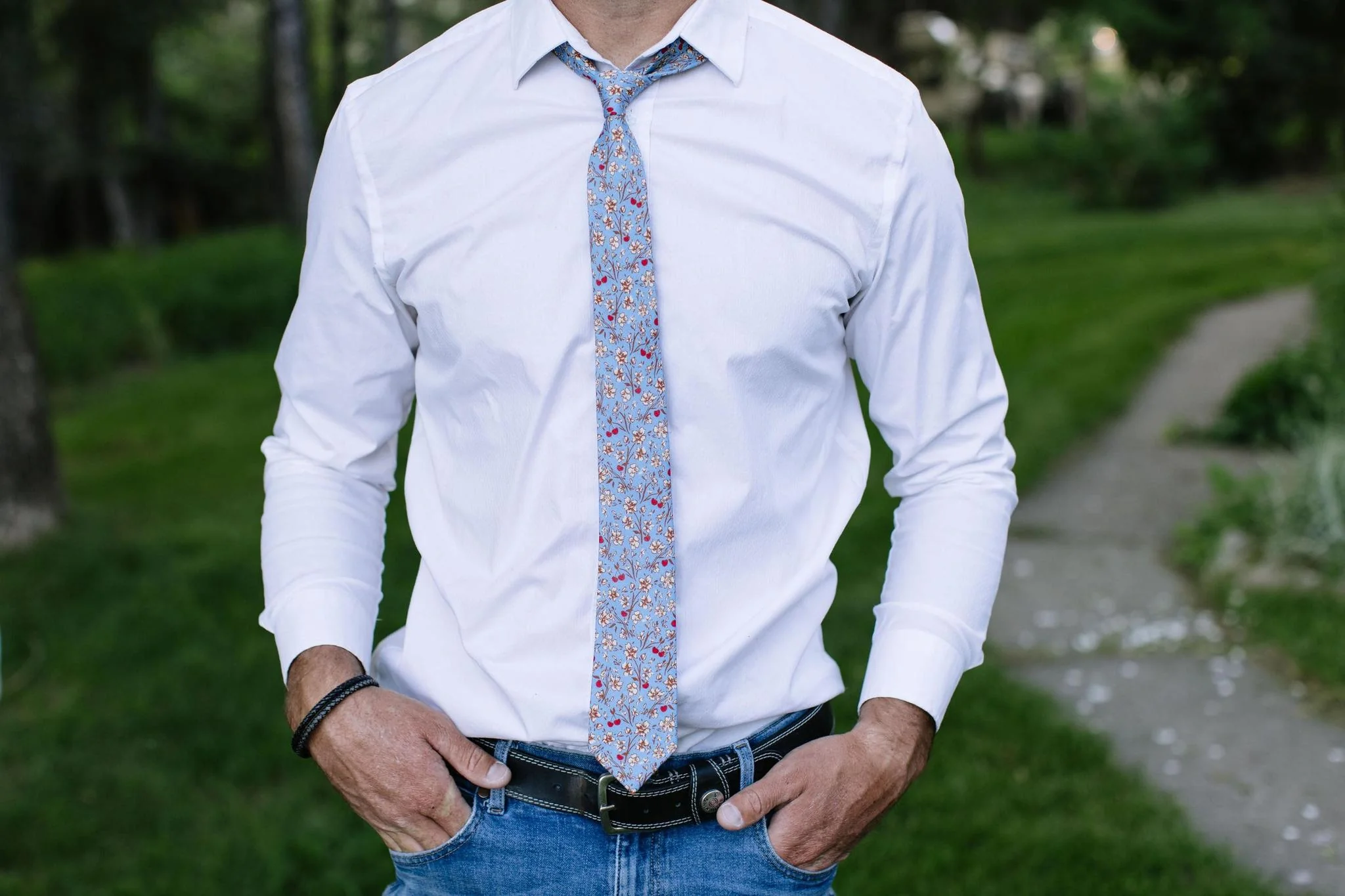 Franklin Floral Men's Tie - Image 4