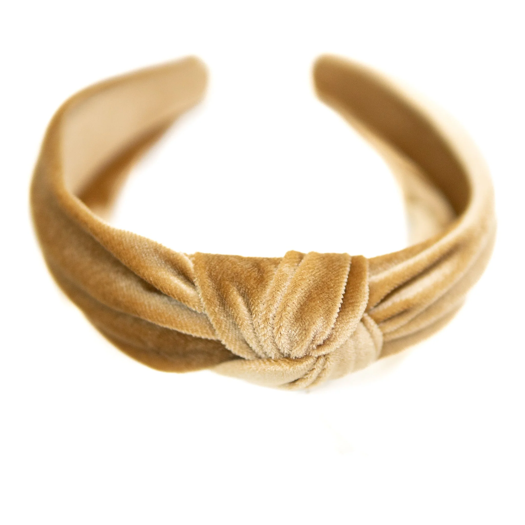 Gold Velvet Knotted Headband - Image 3