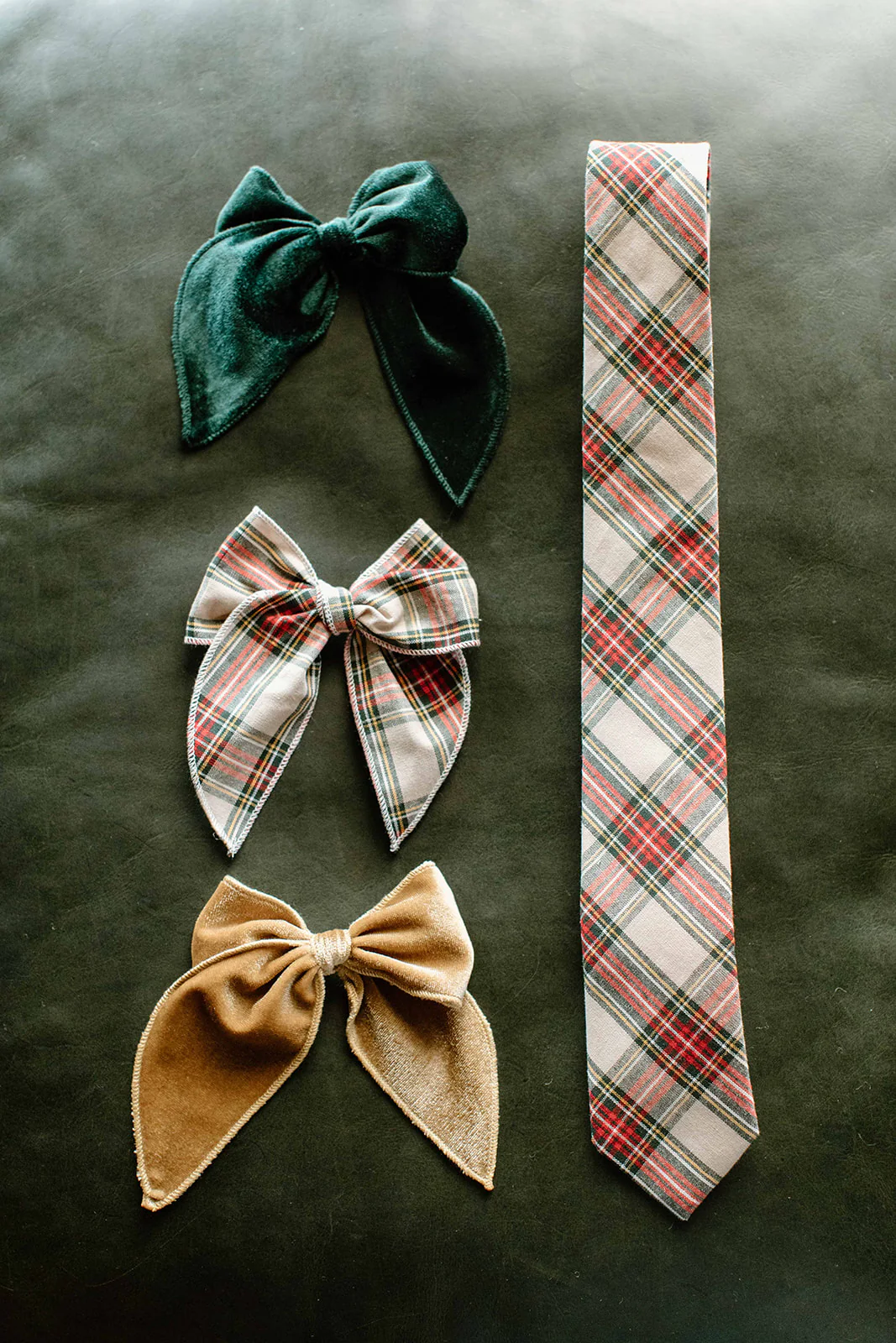 Green Velvet Darling Hair Bow - Image 8