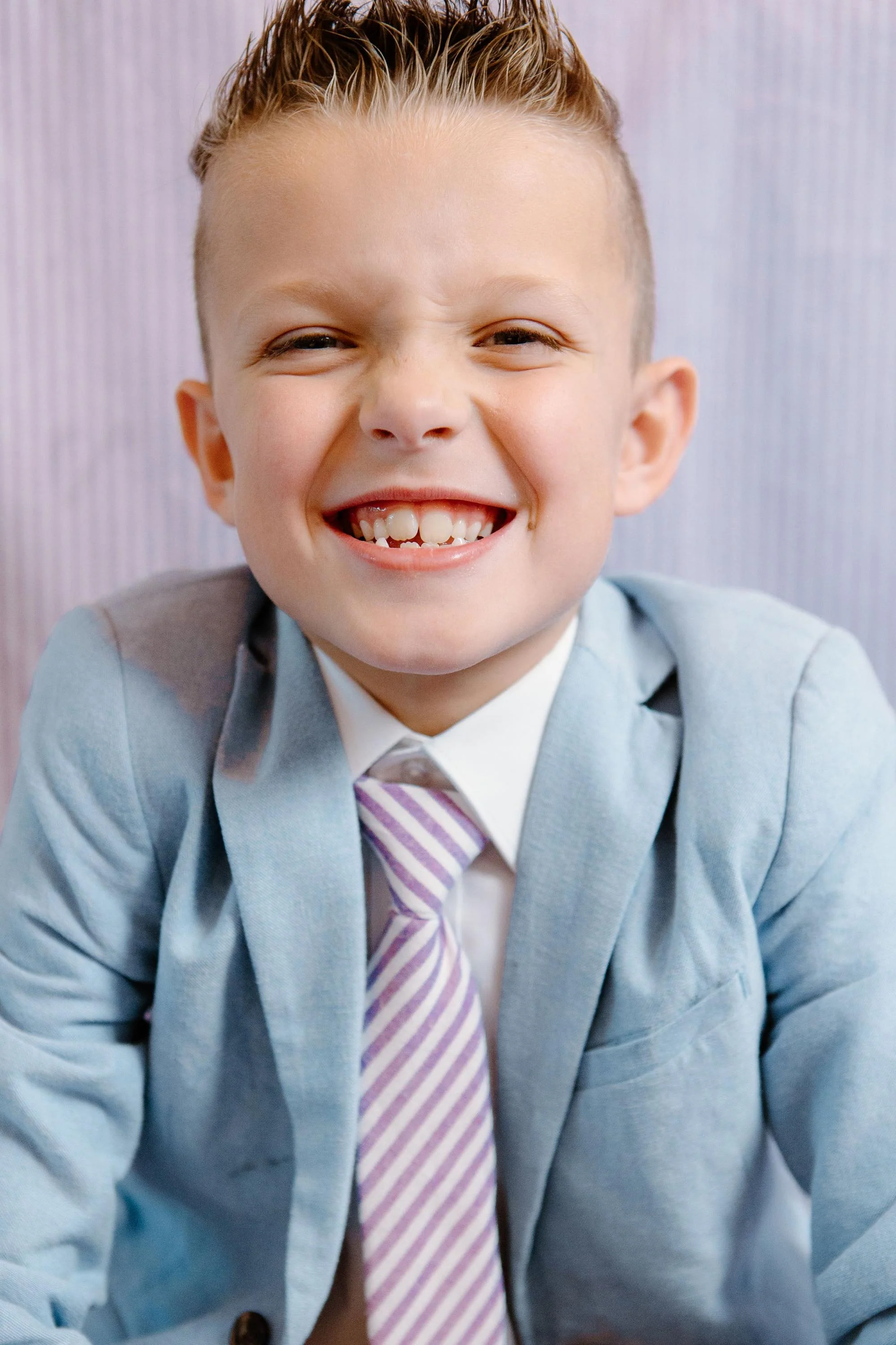 Iris Stripe Boys Tie - Image 6