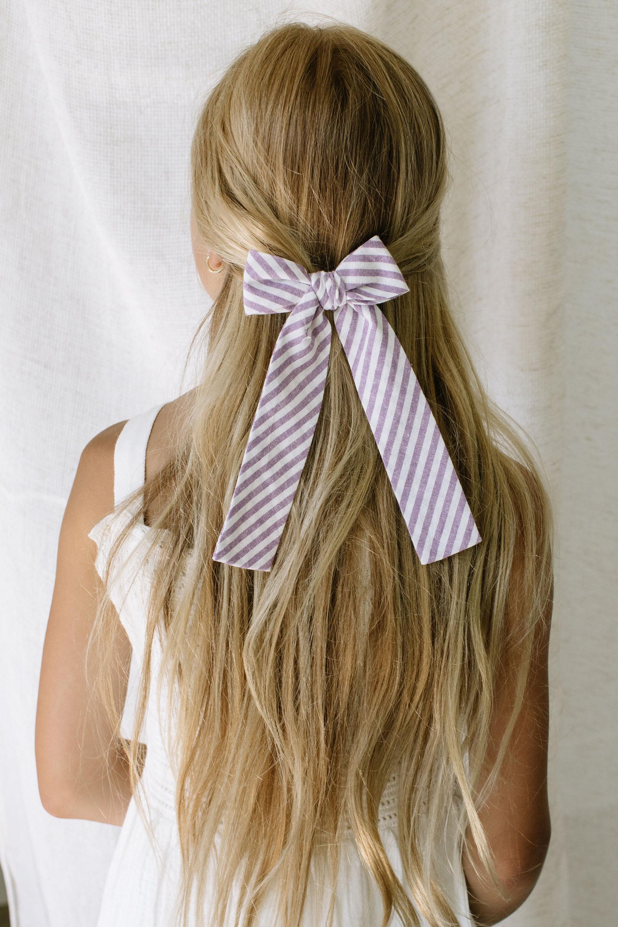 Iris Stripe Lady Hair Bow - Image 2