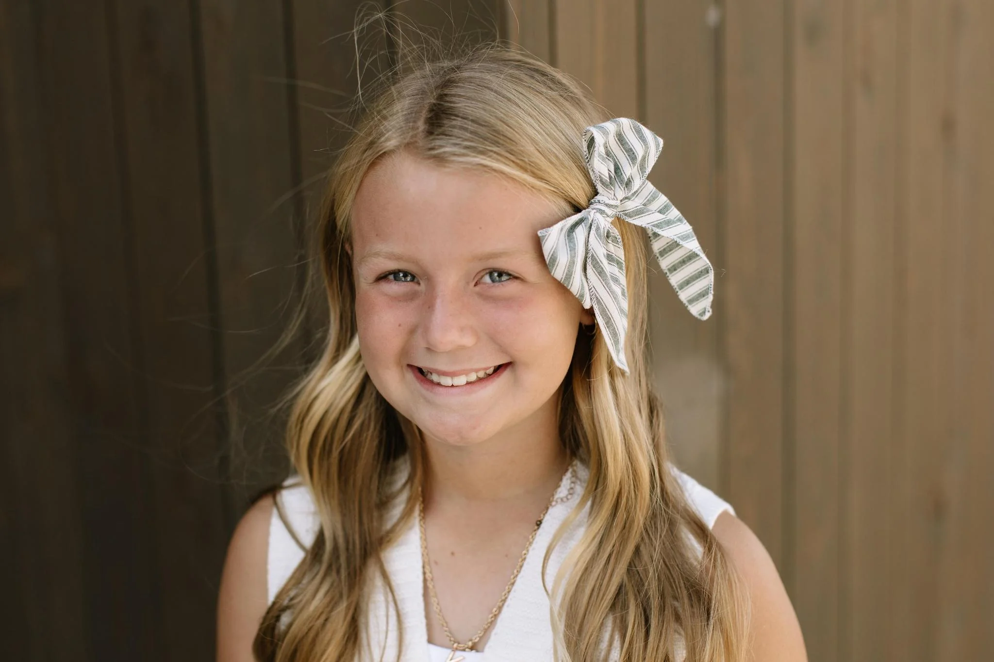 Juniper Stripe Darling Hair Bow - Image 7