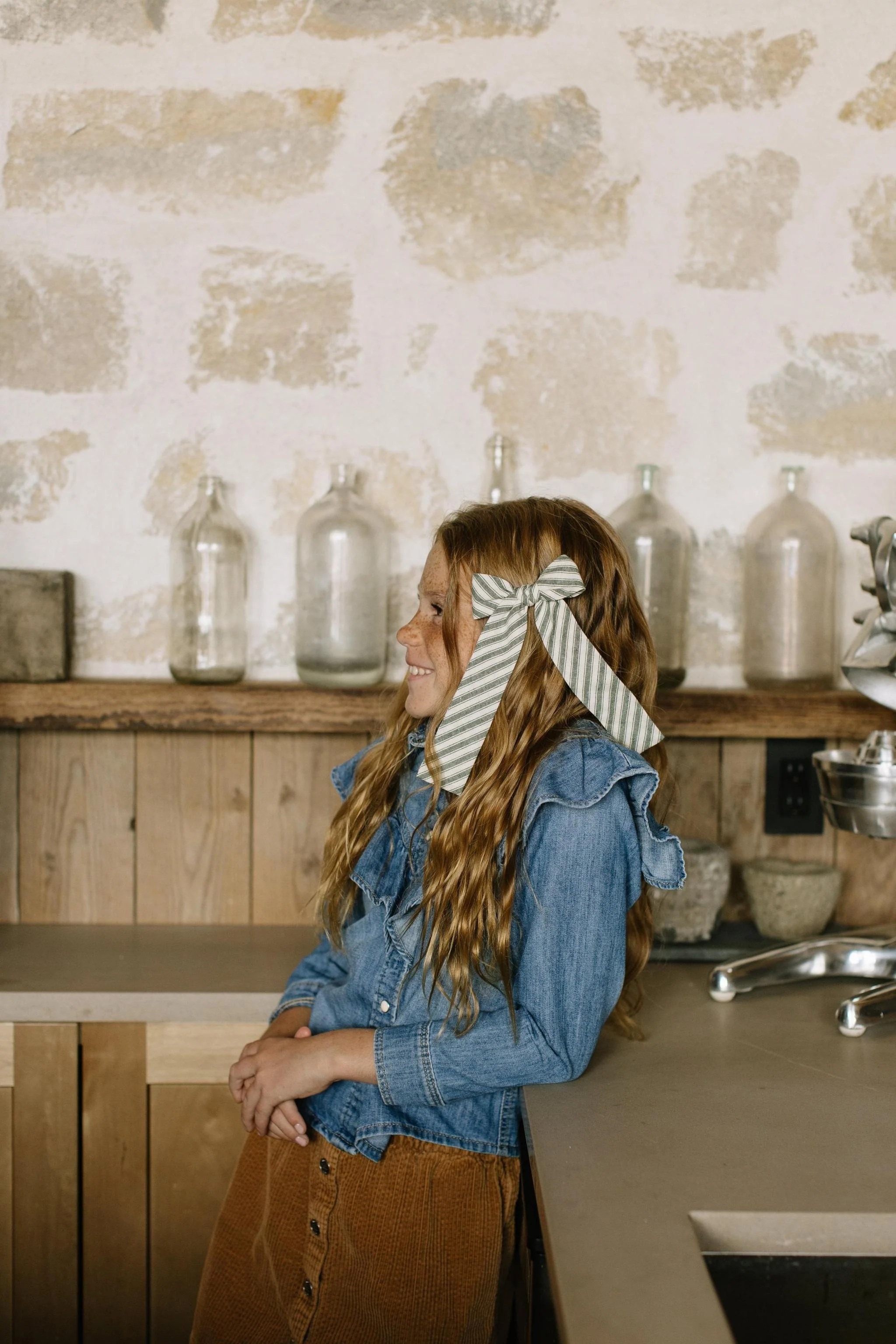 Juniper Stripe Lady Hair Bow - Image 11
