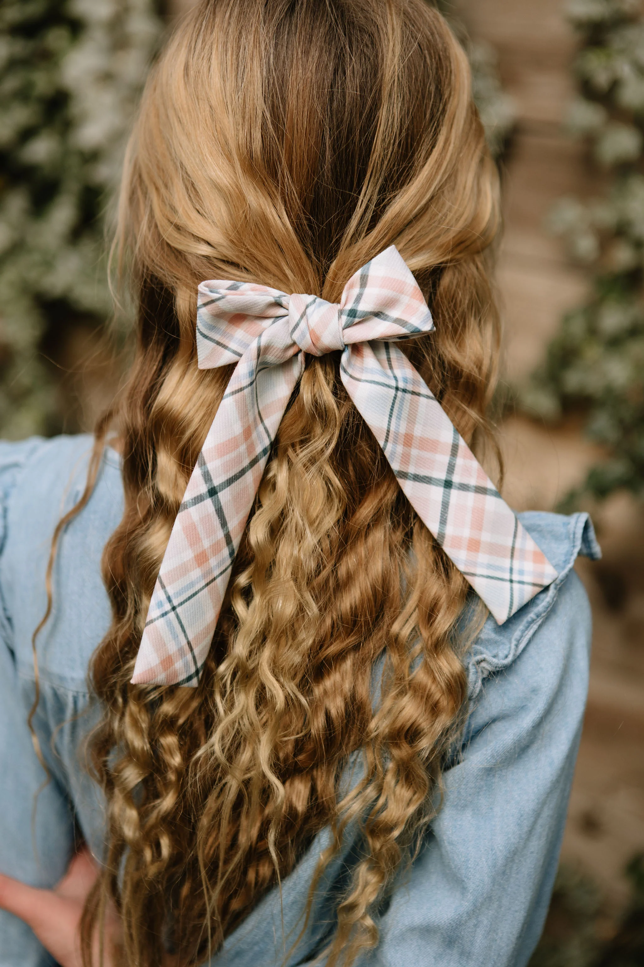 Larry Plaid Lady Hair Bow - Image 2