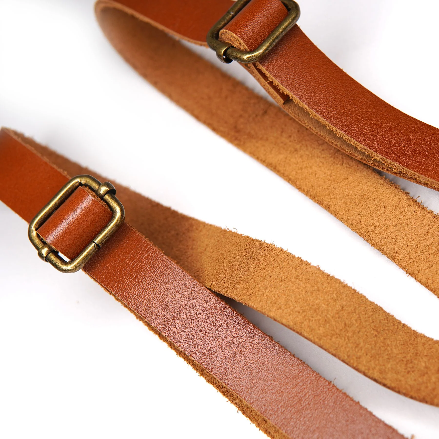 Tan Leather Suspenders - Choose your size - Image 5
