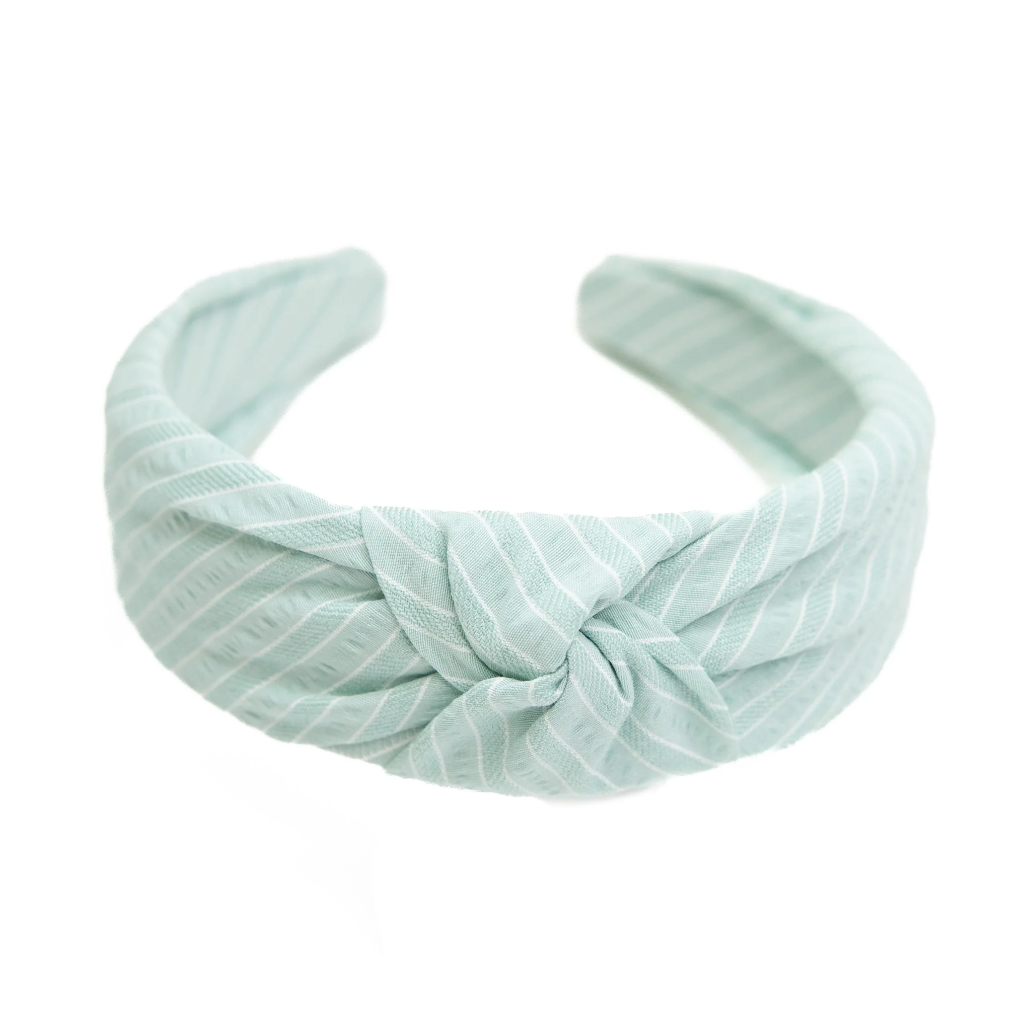 Mint Stripe Knotted Headband