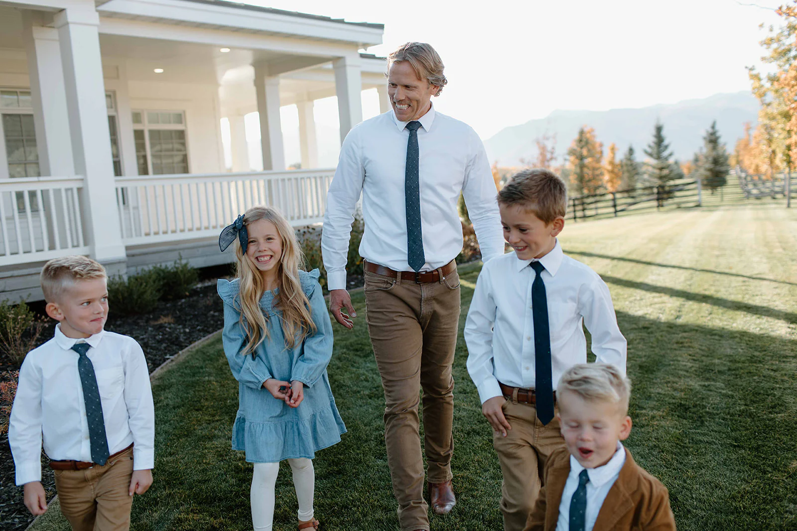 Navy Dot Boys Tie - Image 2