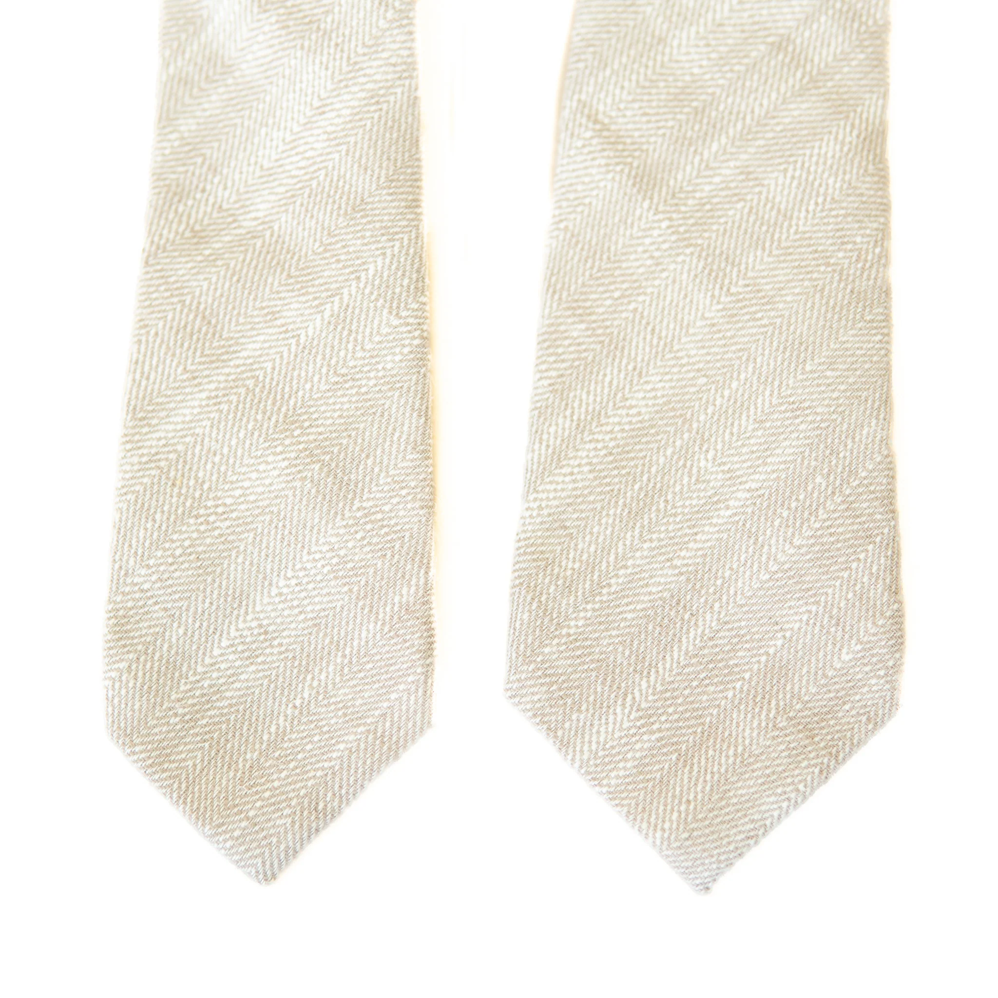 Parchment Tweed Men's Tie - Image 4