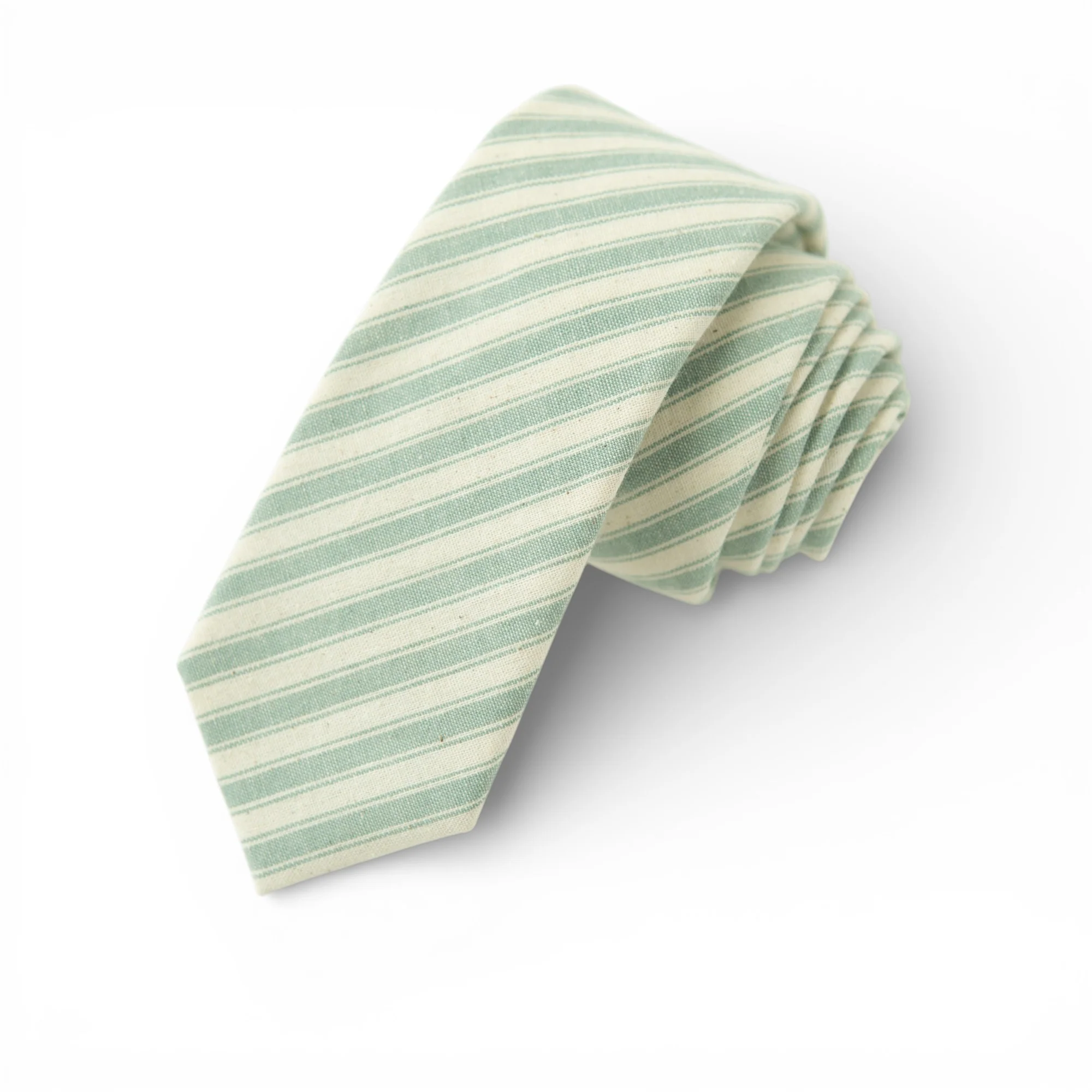 Pistachio Stripe - Men's Tie - Image 5