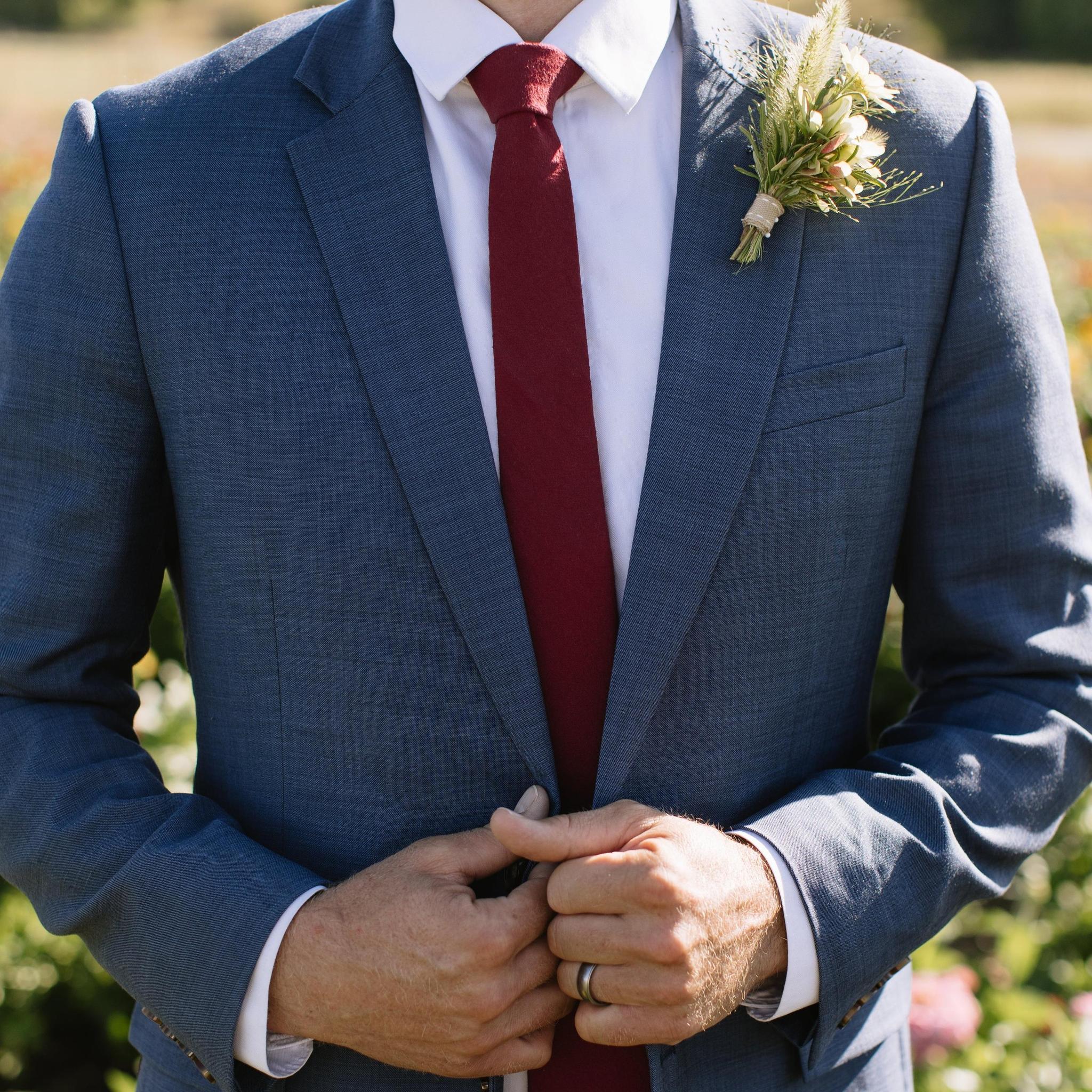Plum Men's Tie - Image 2