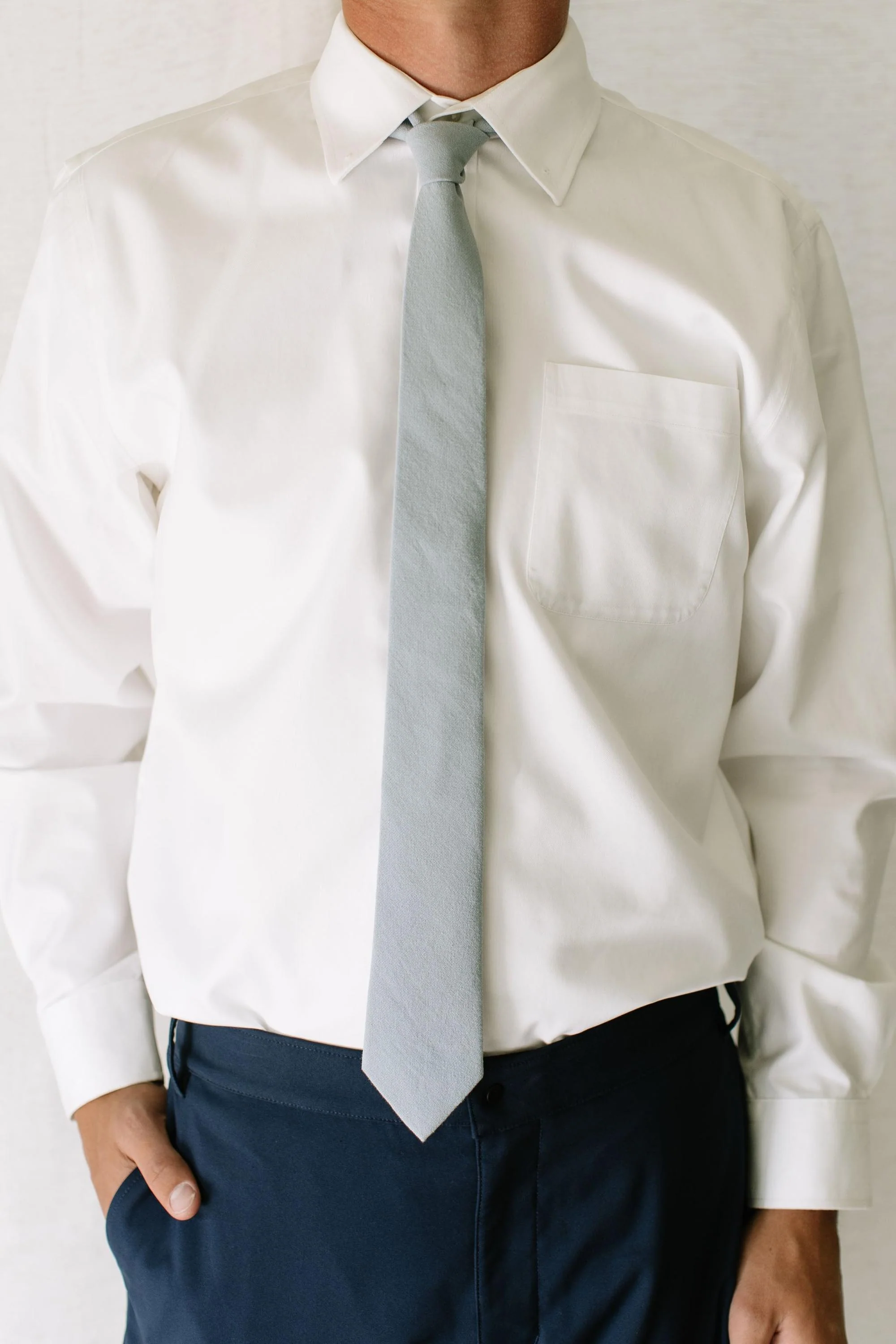 Powder Blue - Men's Tie - Image 2