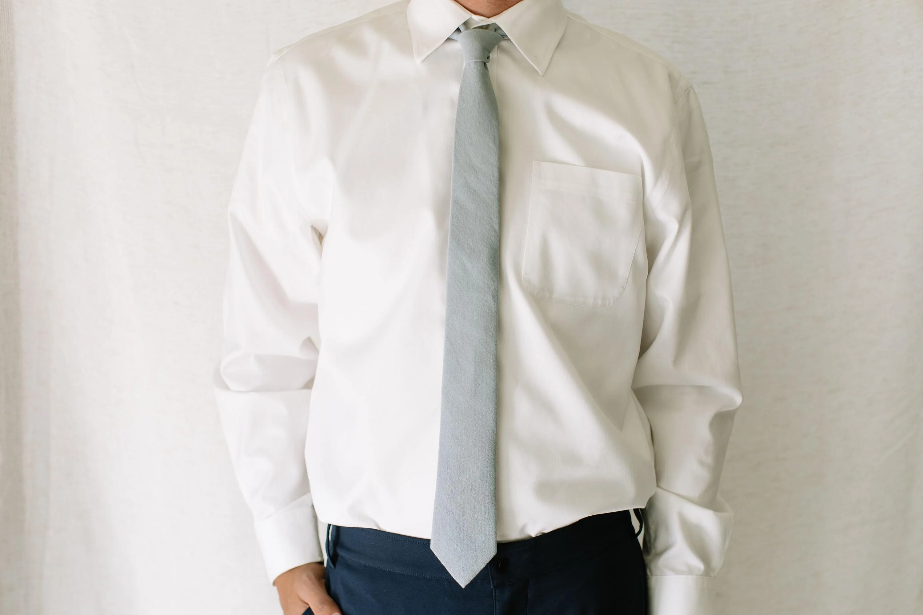 Powder Blue - Men's Tie - Image 6