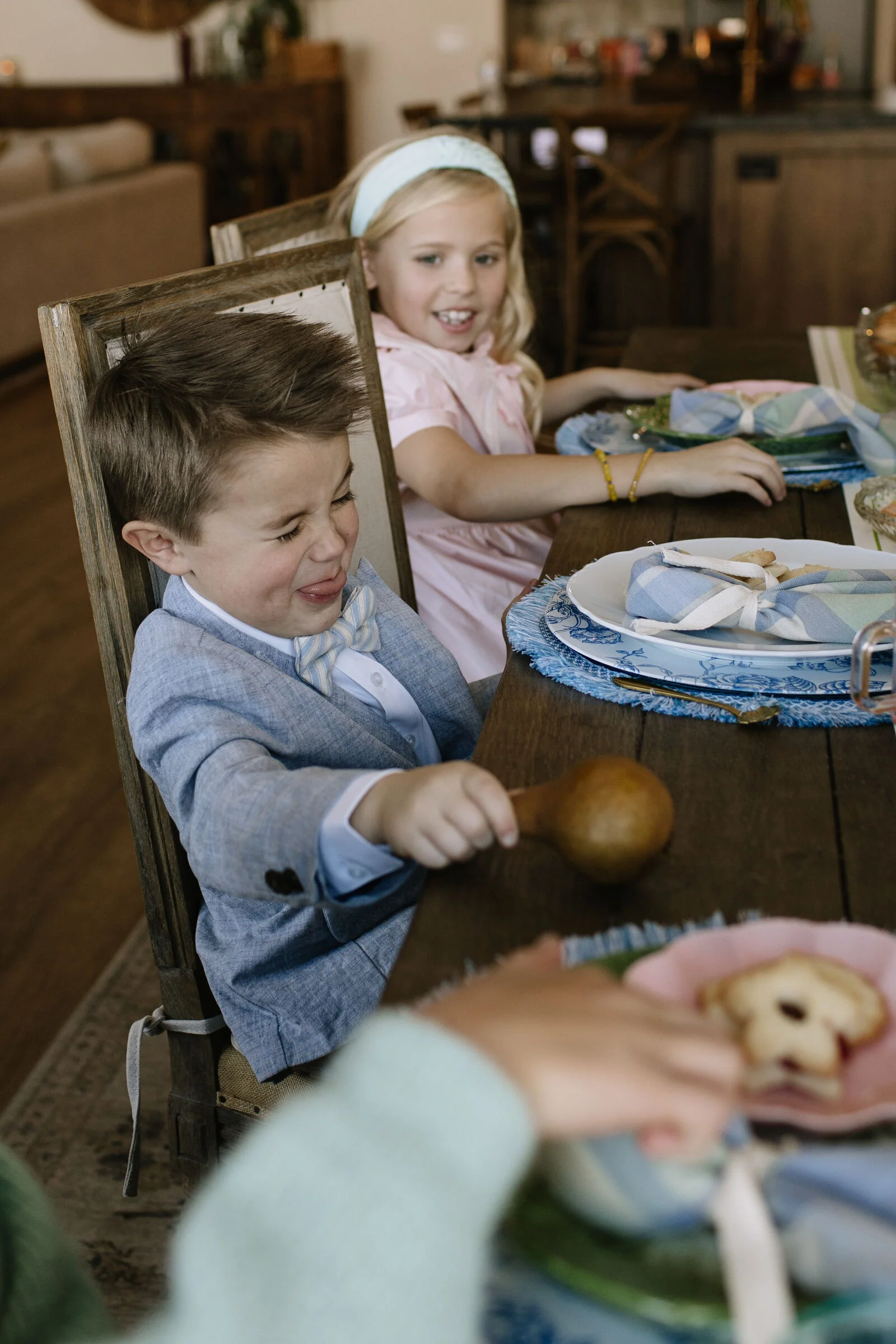 Robin Egg Stripe - Boys Bow Tie - Image 4