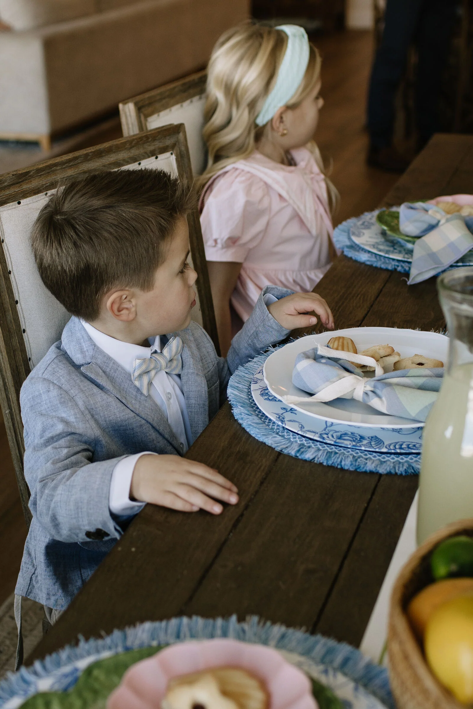Robin Egg Stripe - Boys Bow Tie - Image 6