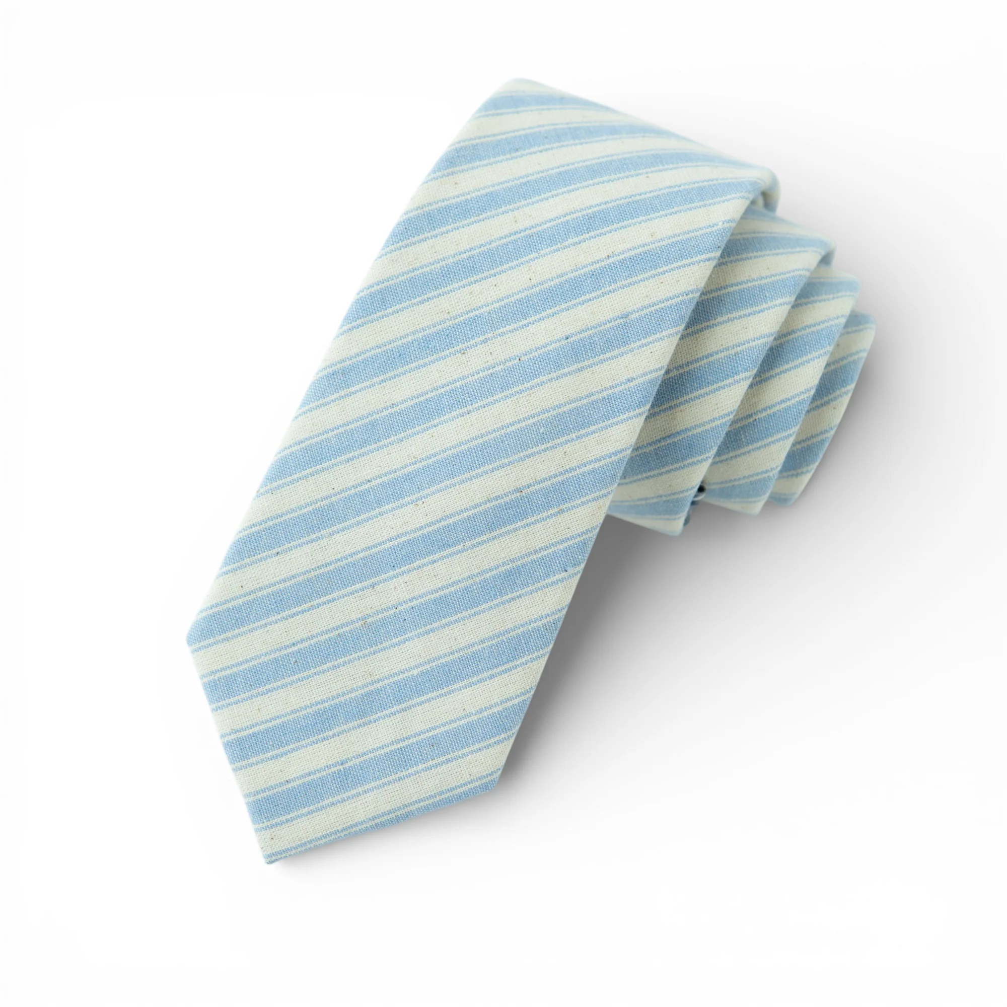 Robin Egg Stripe - Men's Tie - Image 4