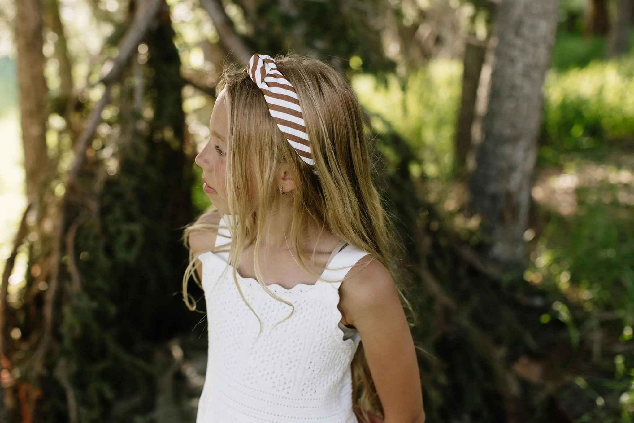 Russet Stripe Women's Knotted Headband - Image 2