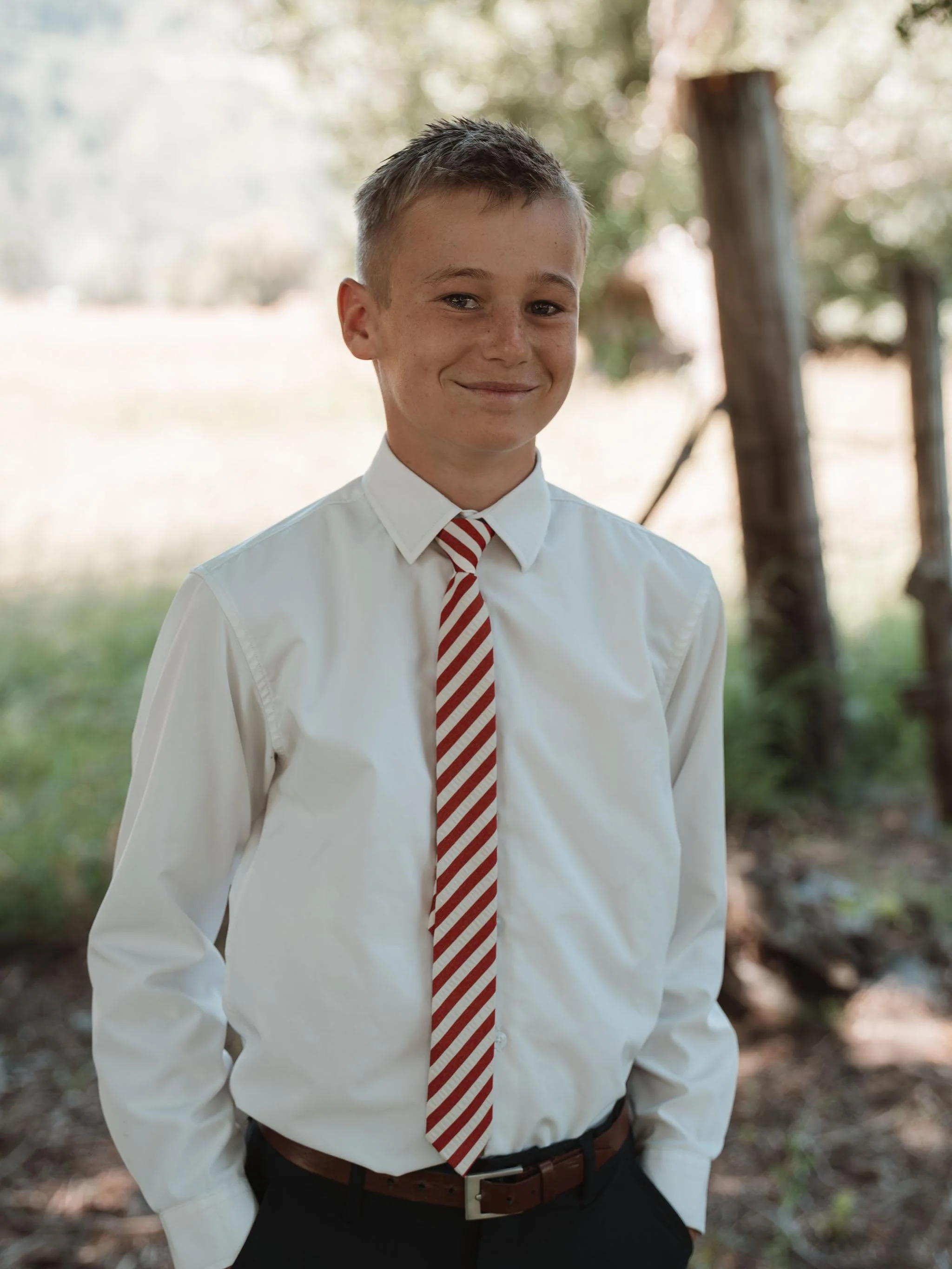 Scarlet Stripe Boys Tie - Image 7