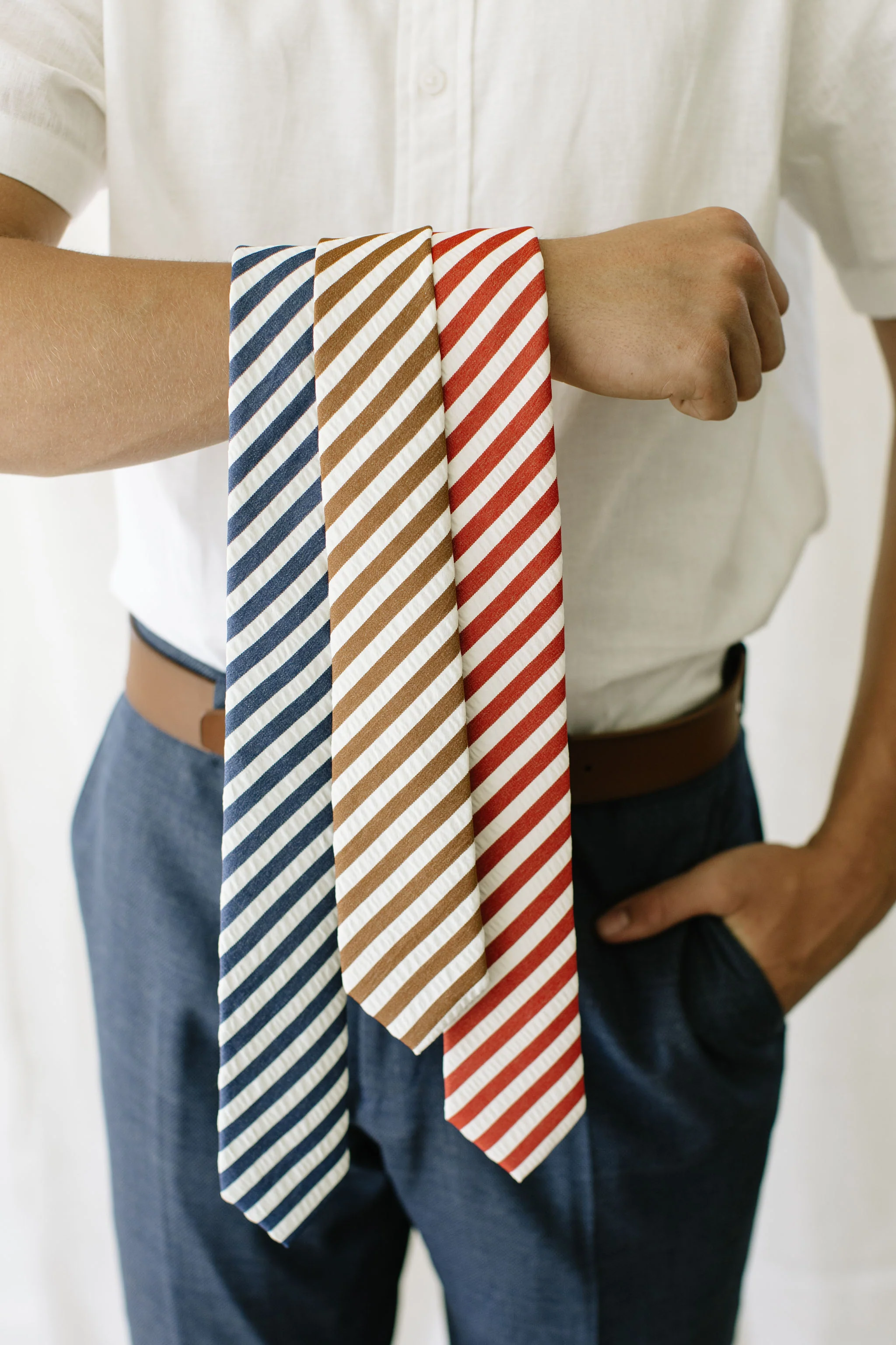 Scarlet Stripe Men's Tie - Image 7