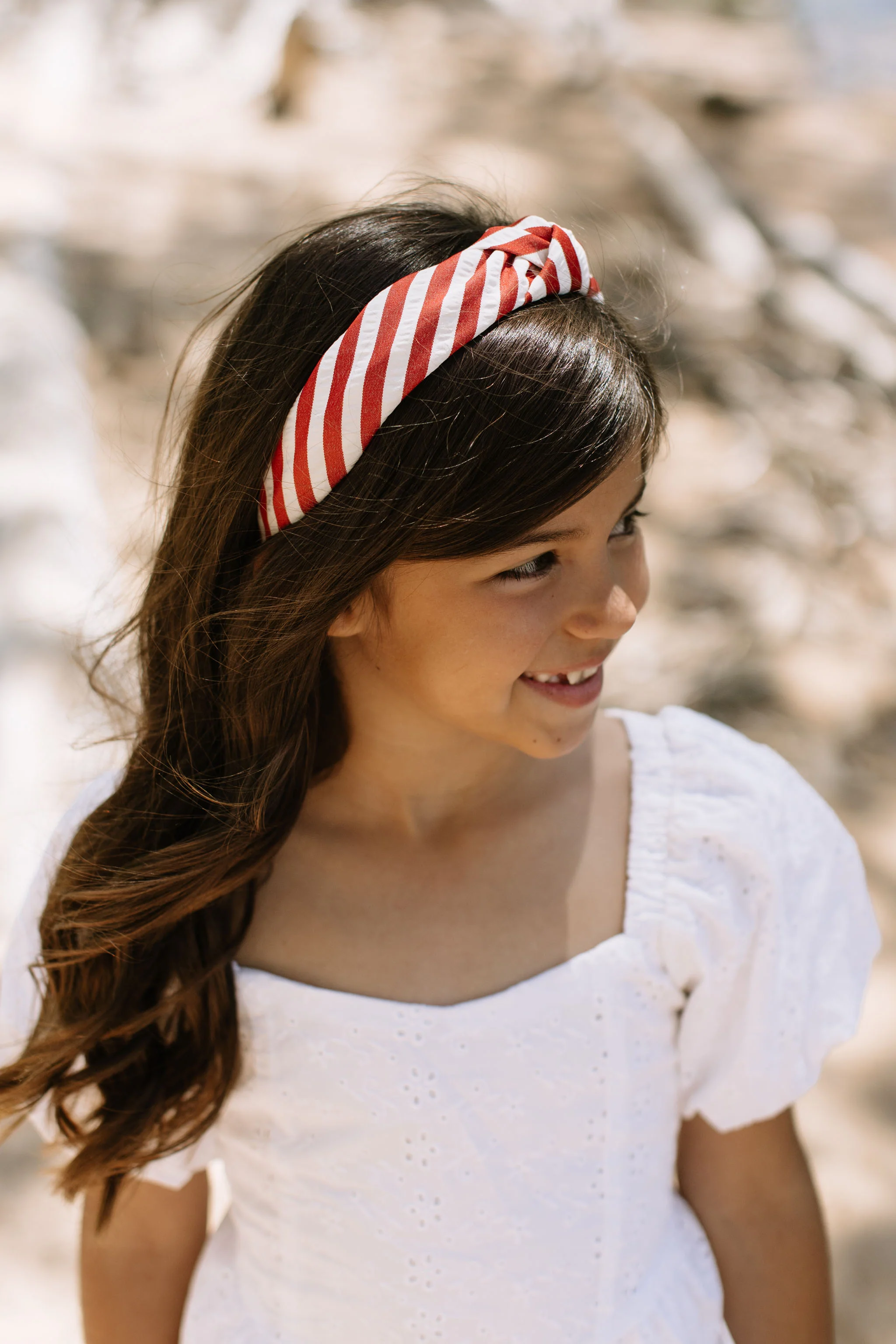 Scarlet Stripe Women's Knotted Headband - Image 2
