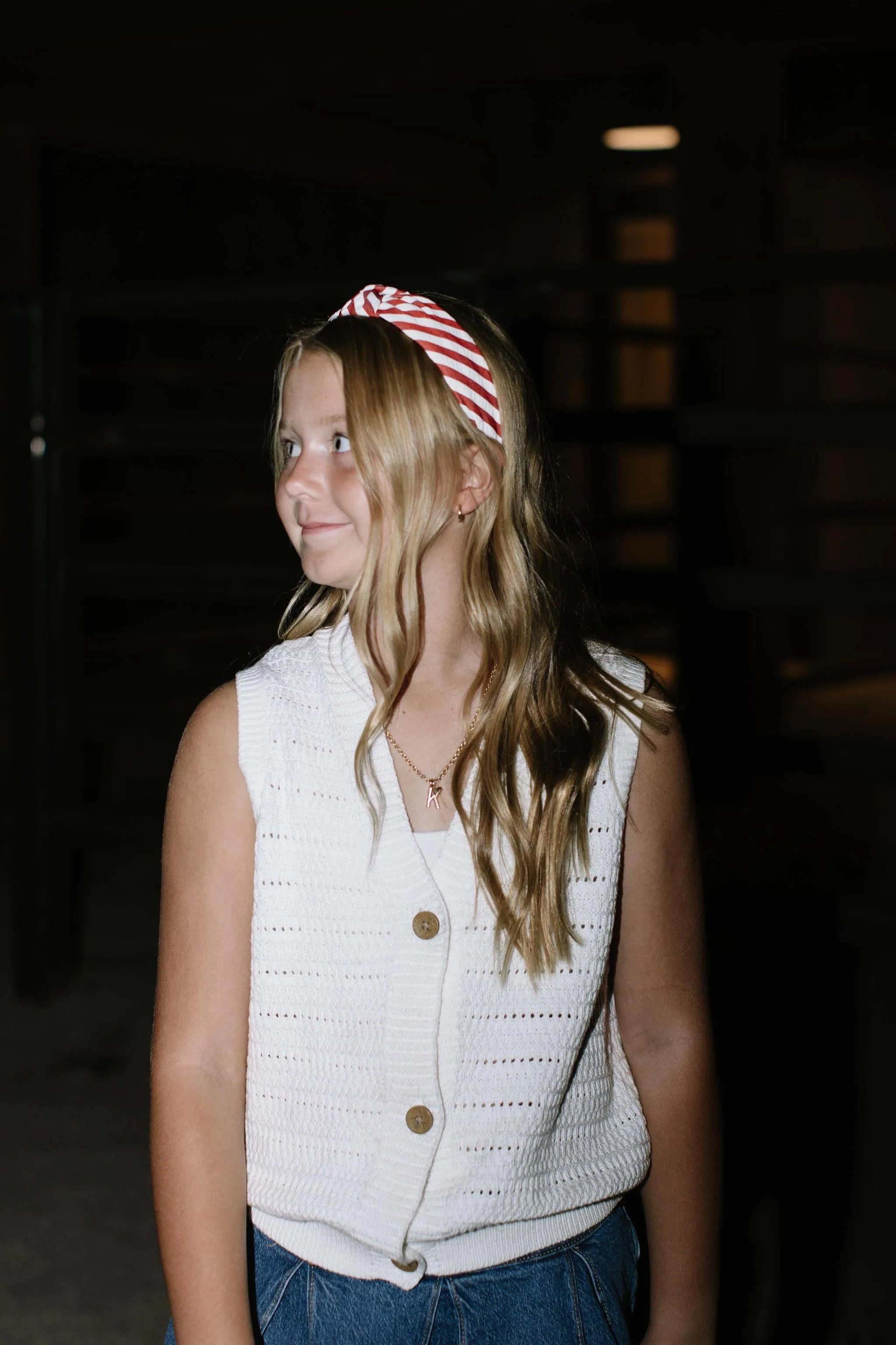 Scarlet Stripe Women's Knotted Headband - Image 3