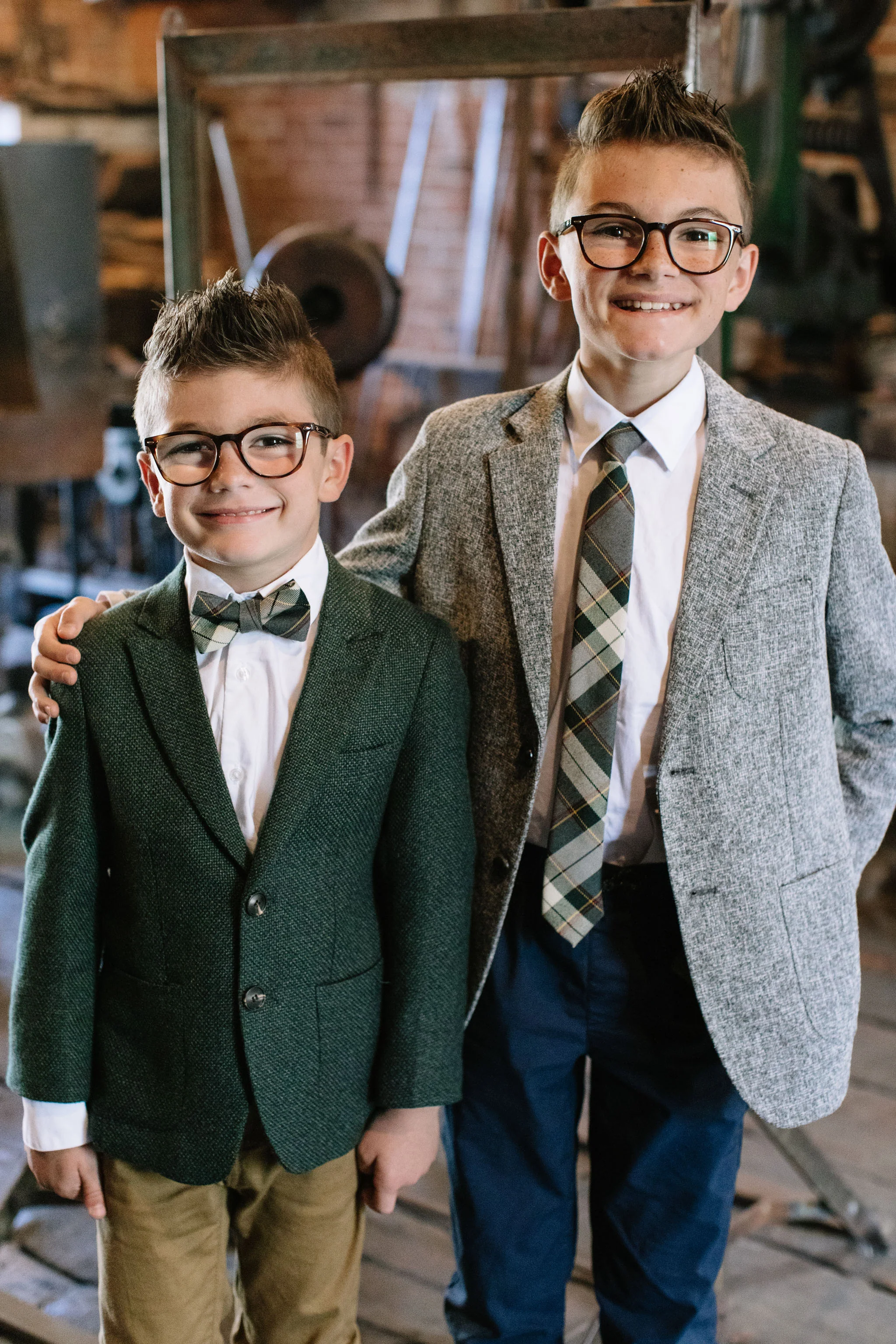 Spruce Plaid Boys Tie - Image 2