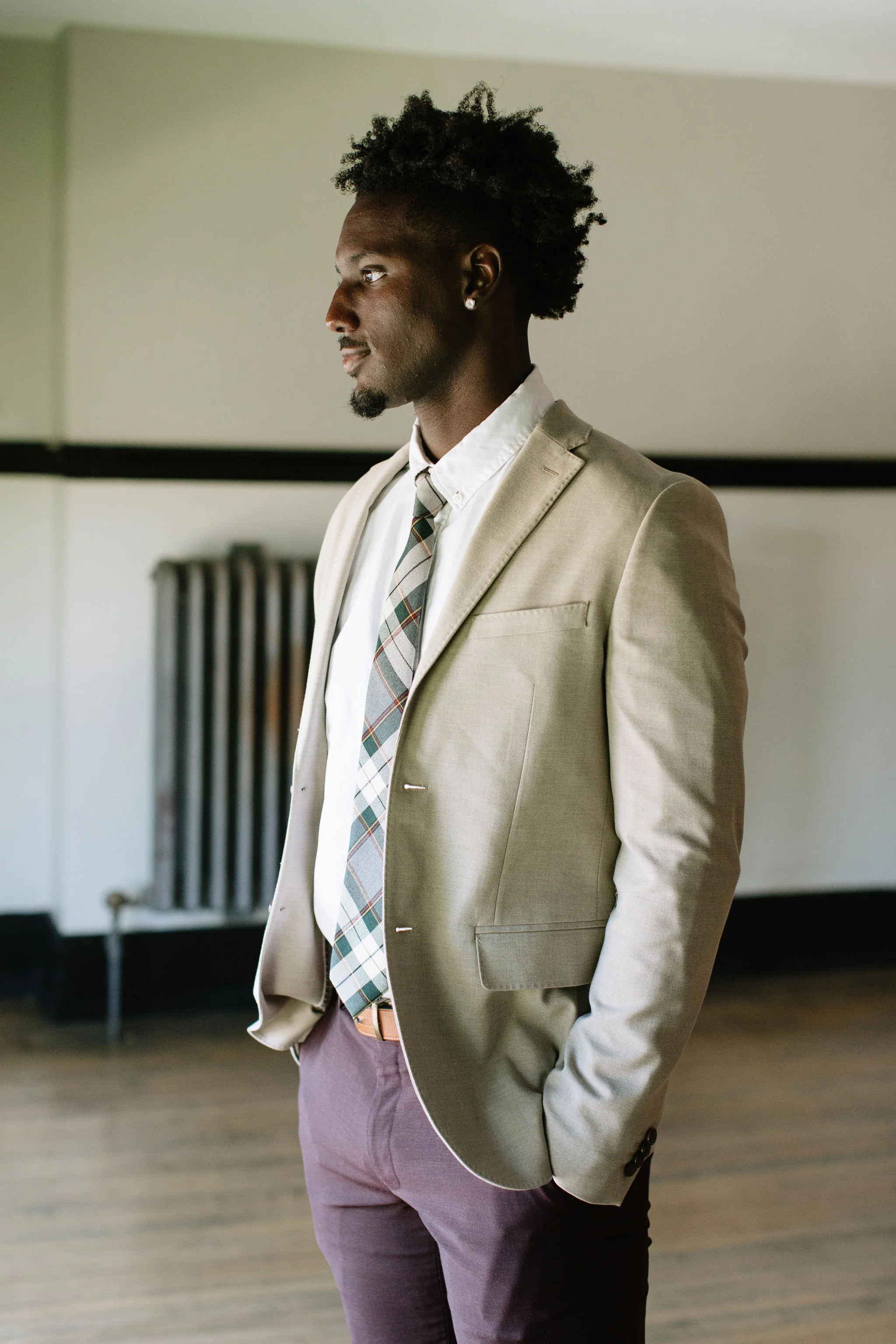 Spruce Plaid Mens Tie - Image 4
