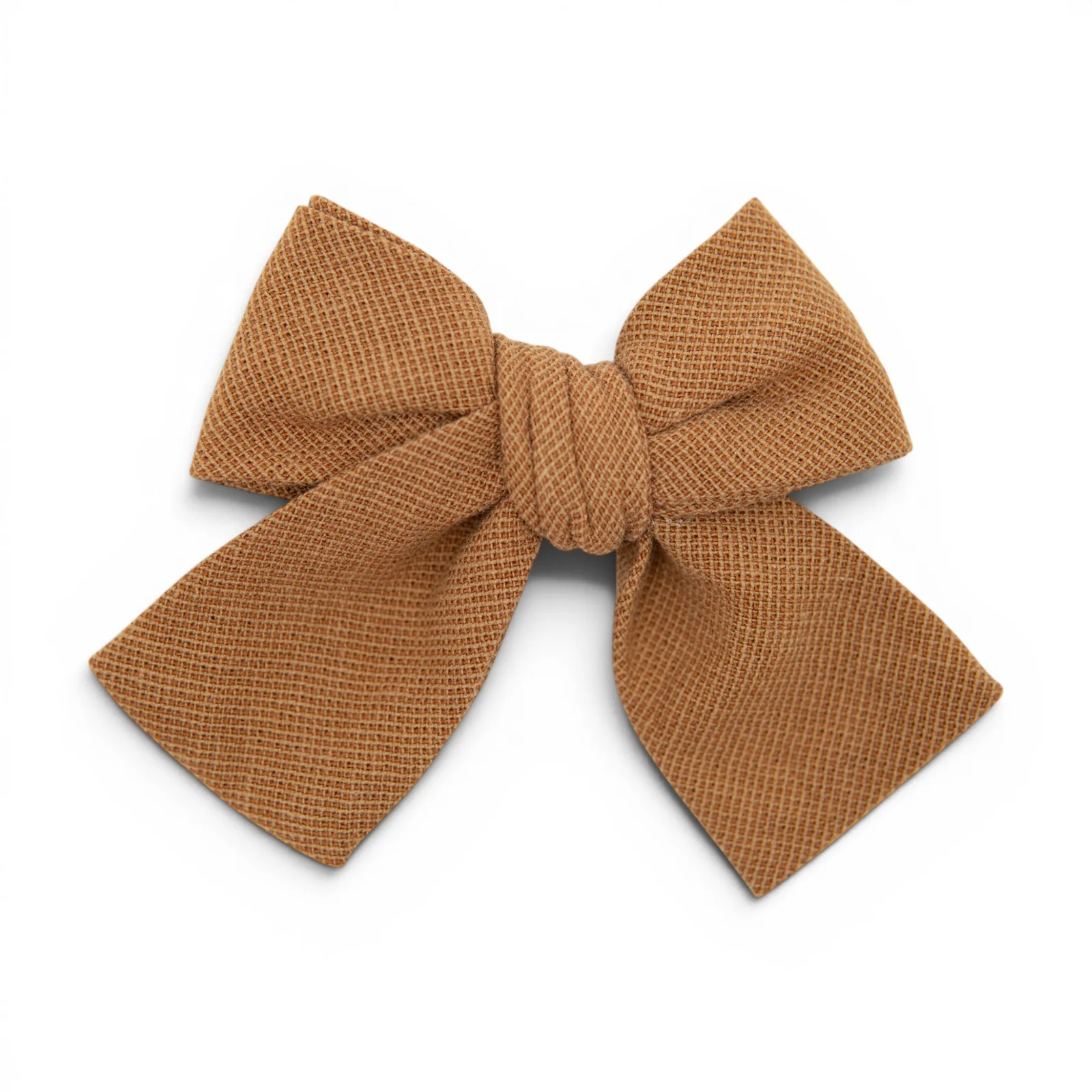 Tan Saddle Petite Hair Bow