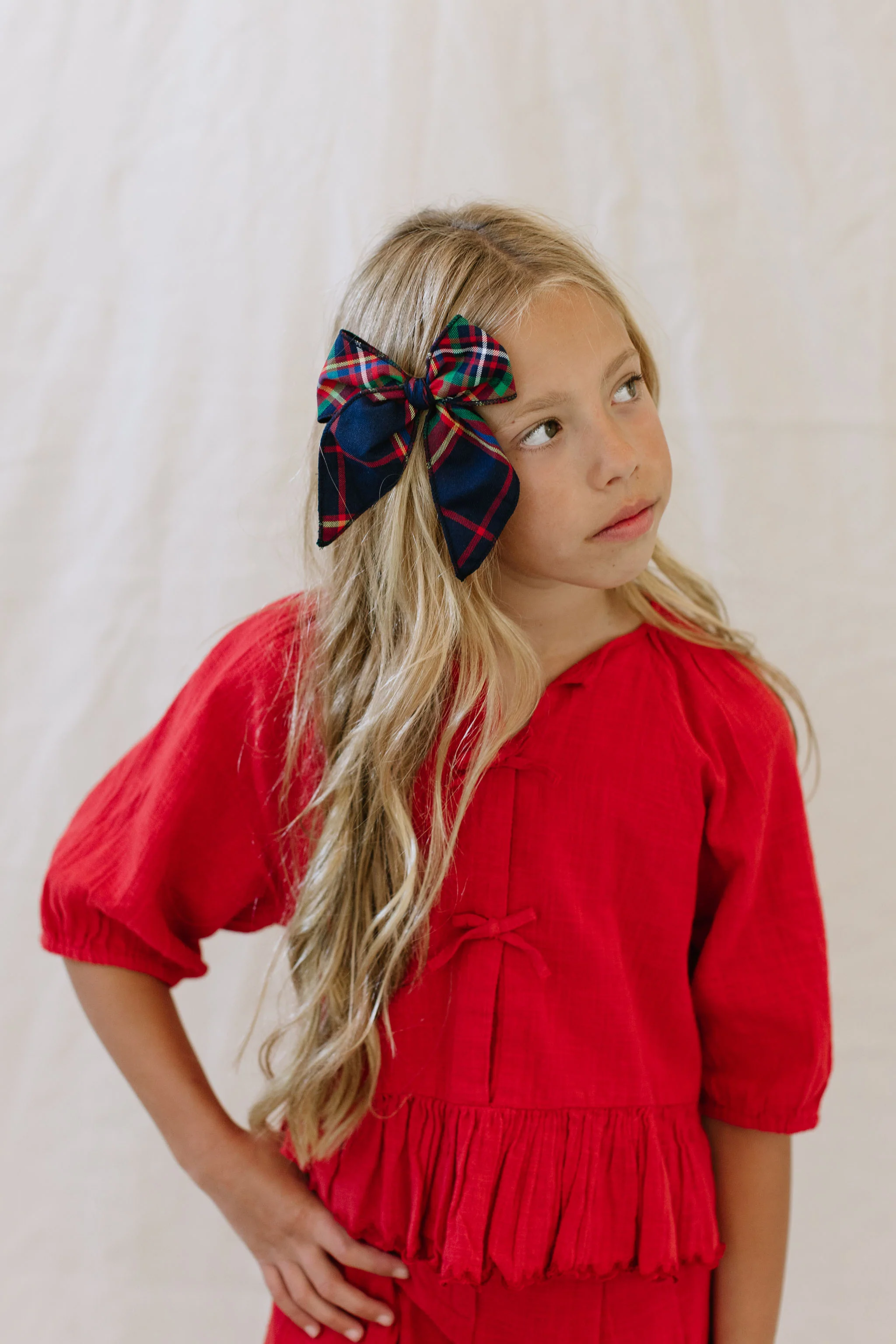 Whistler Plaid Darling Hair Bow - Image 2